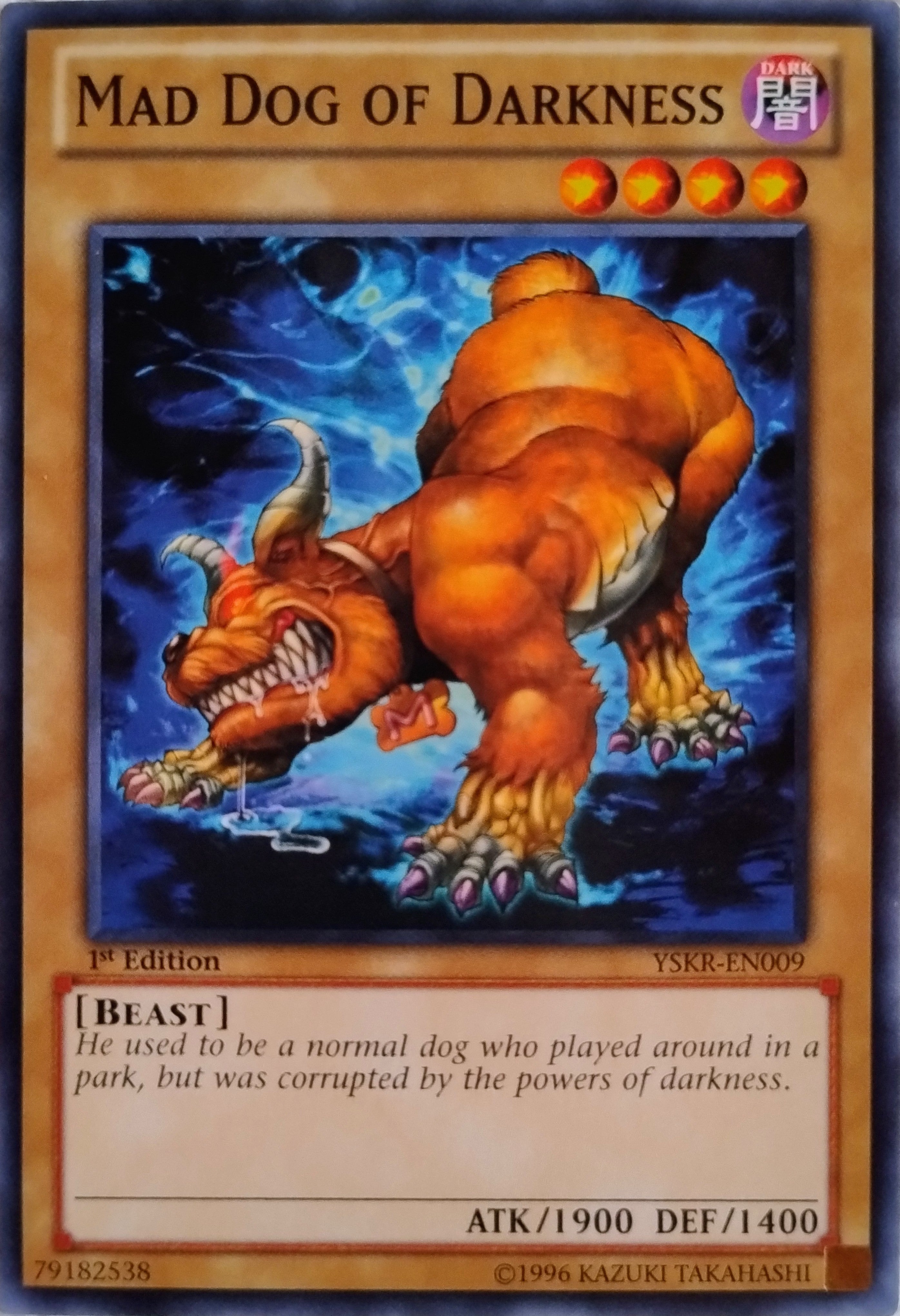 Yugioh! Mad Dog Of Darkness Yskr-en009 1st Edition