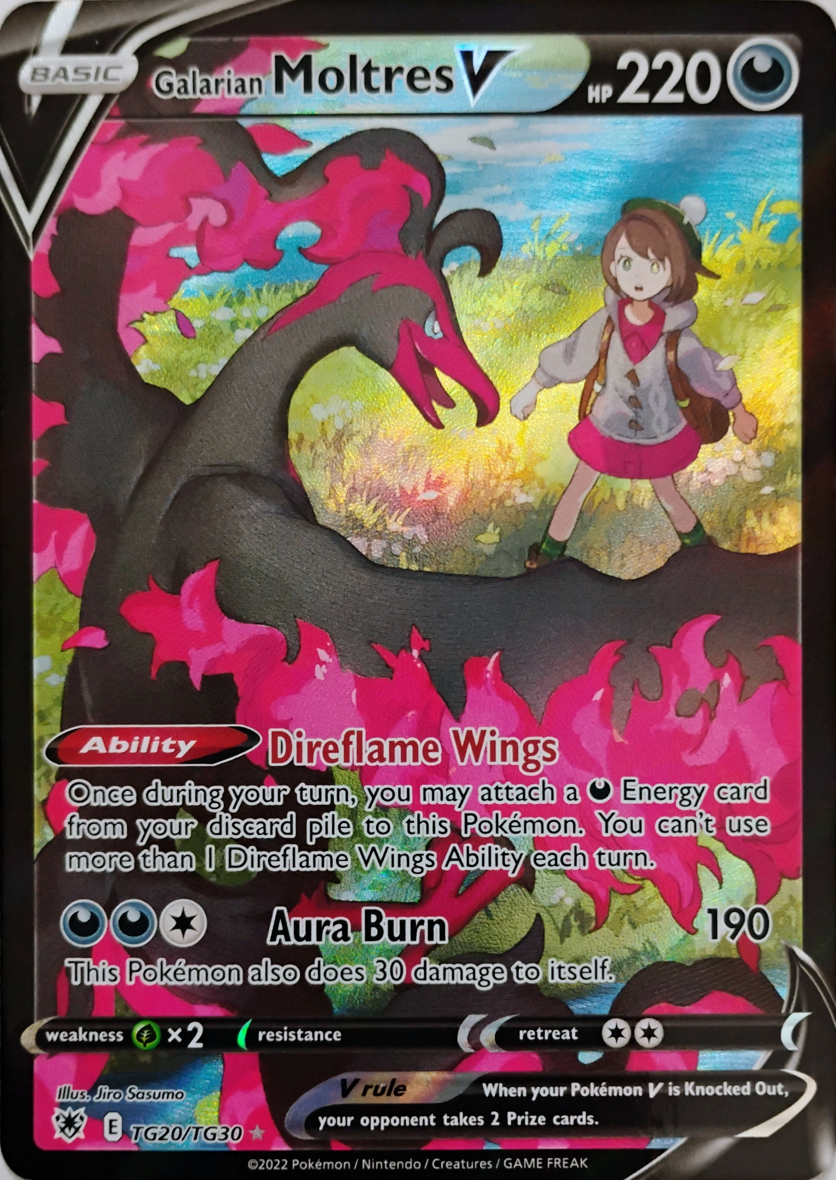 Pokémon tcg Galarian Moltres V Tg20/Tg30