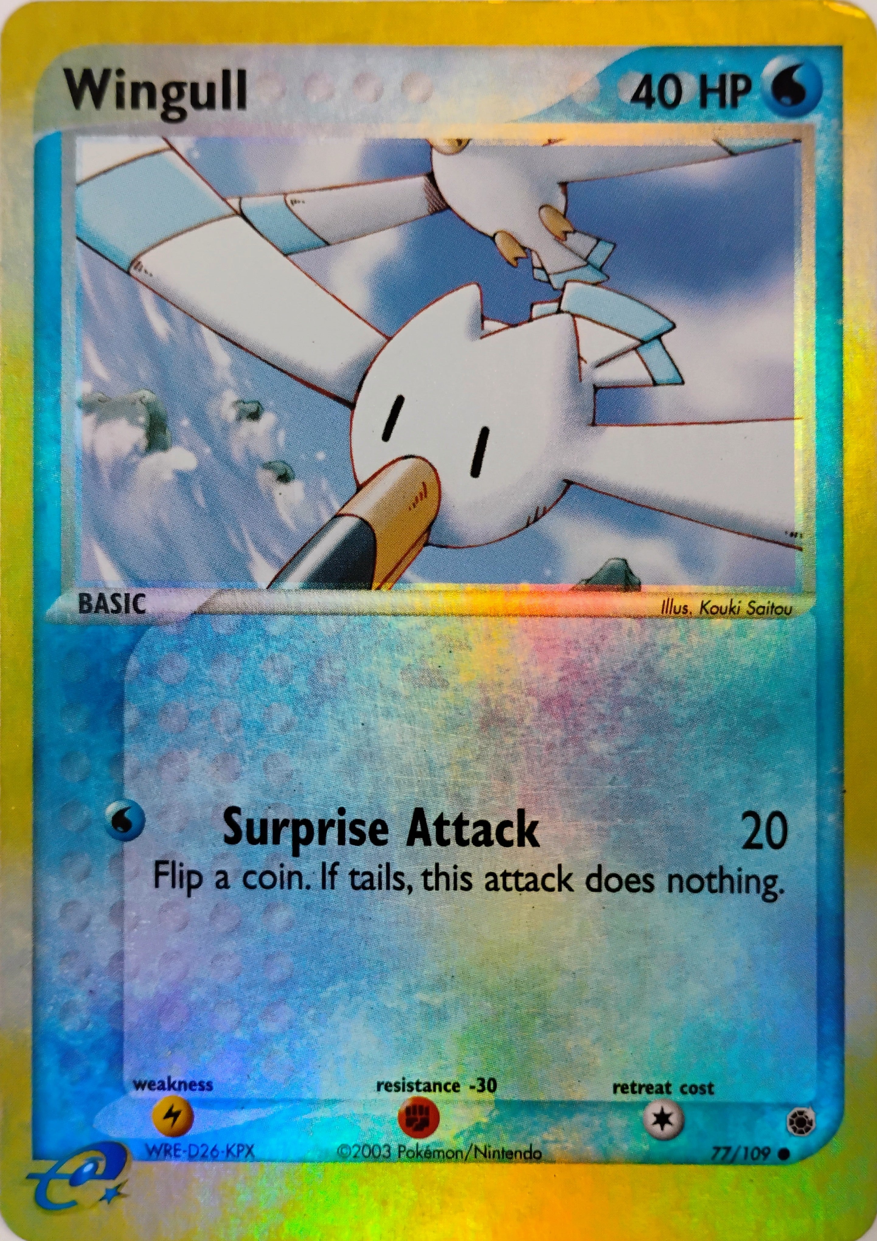 Pokémon tcg Wingull 77/109 Reverse