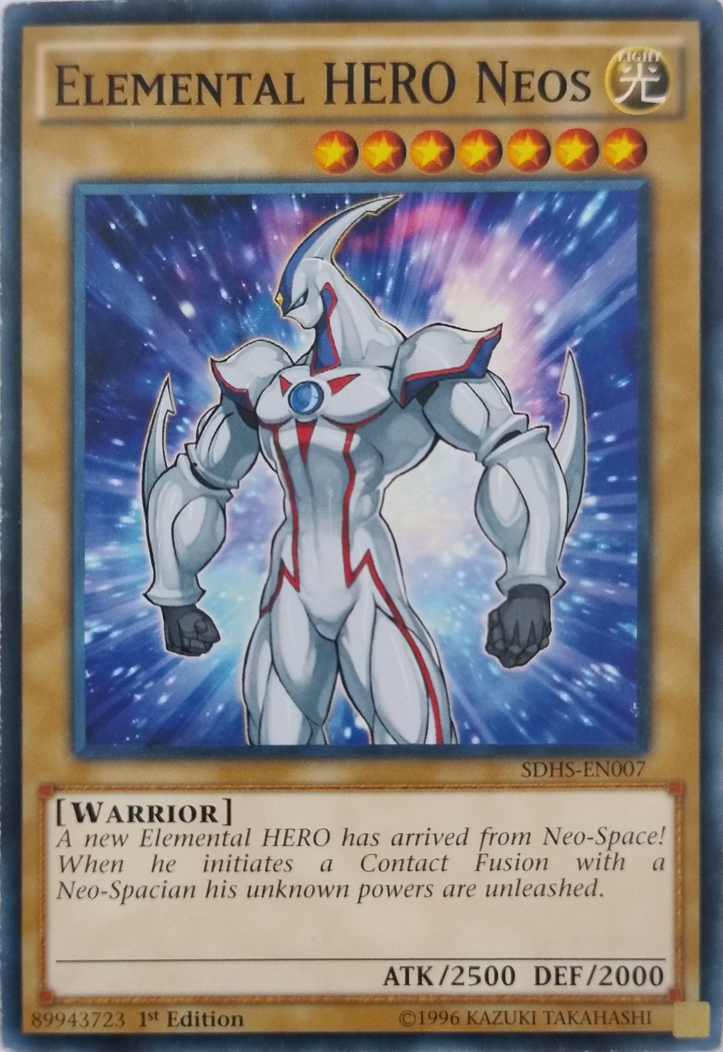 Yugioh! Elemental Hero Neos Sdhs-en007 1st Edition