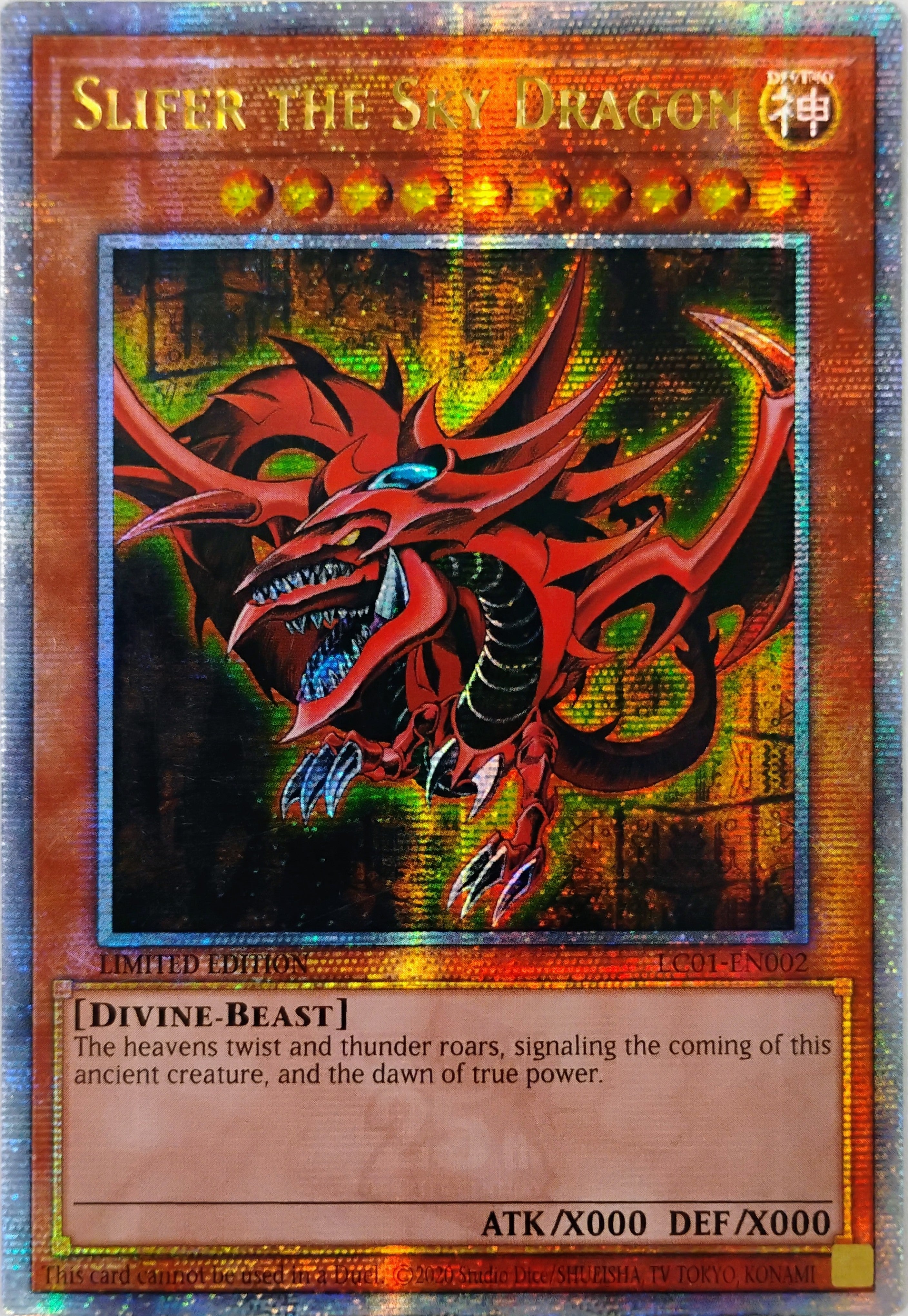 Yugioh! Slifer The Sky Dragon Lc01-en002 Quarter Century