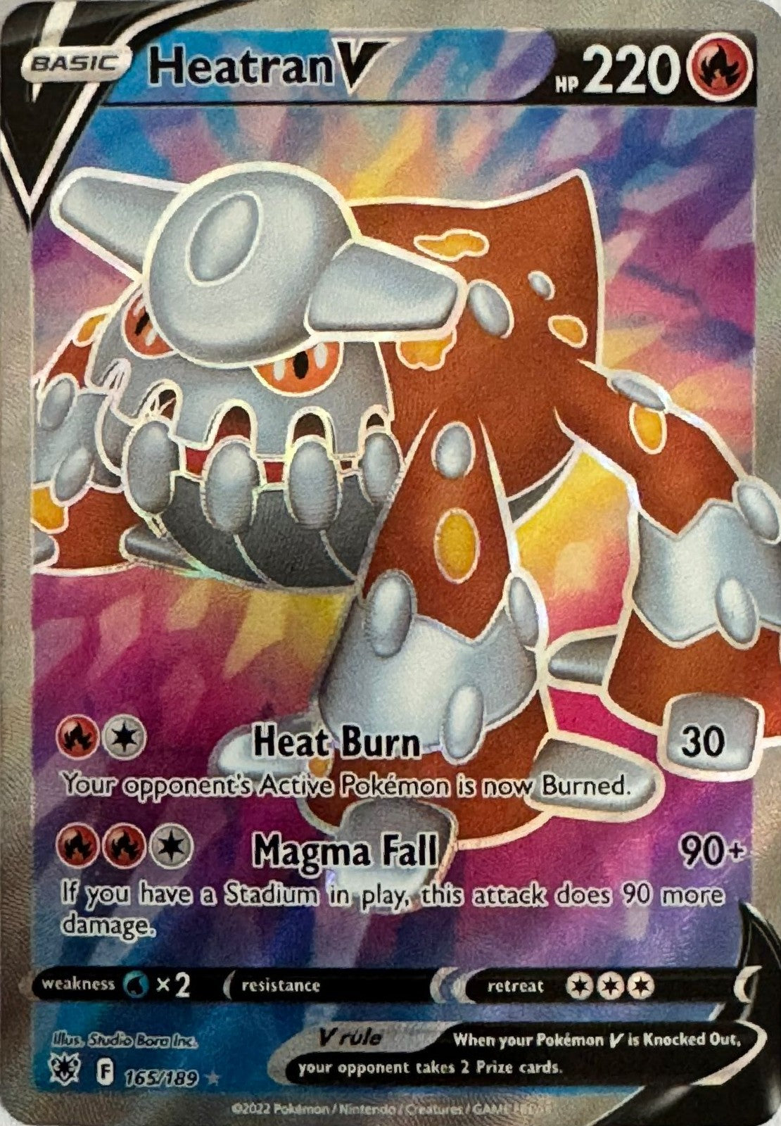 Pokemon tcg Heatran V 165/189