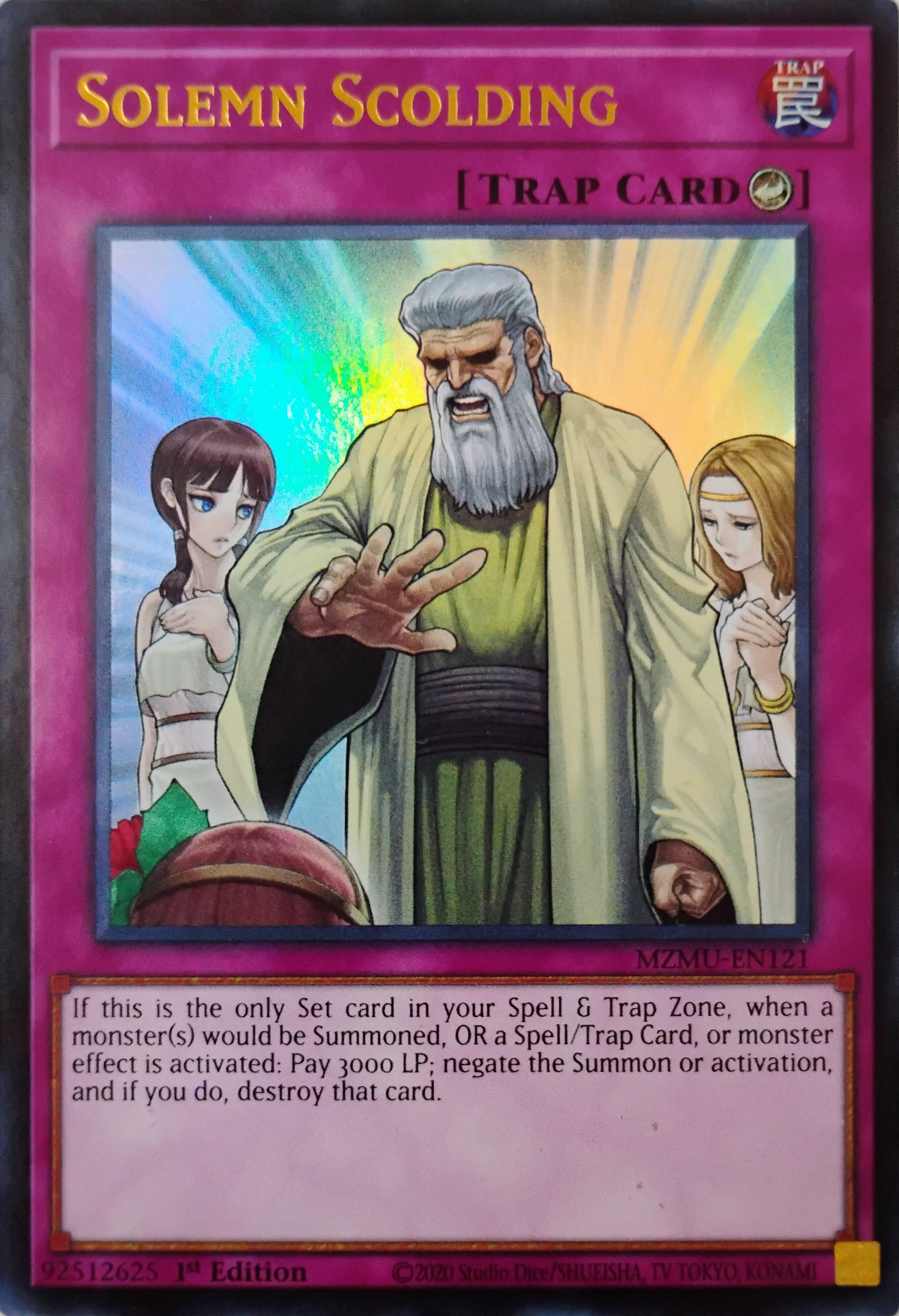 Yugioh! Solemn Scolding Mzmu-en121 Ultra Rare