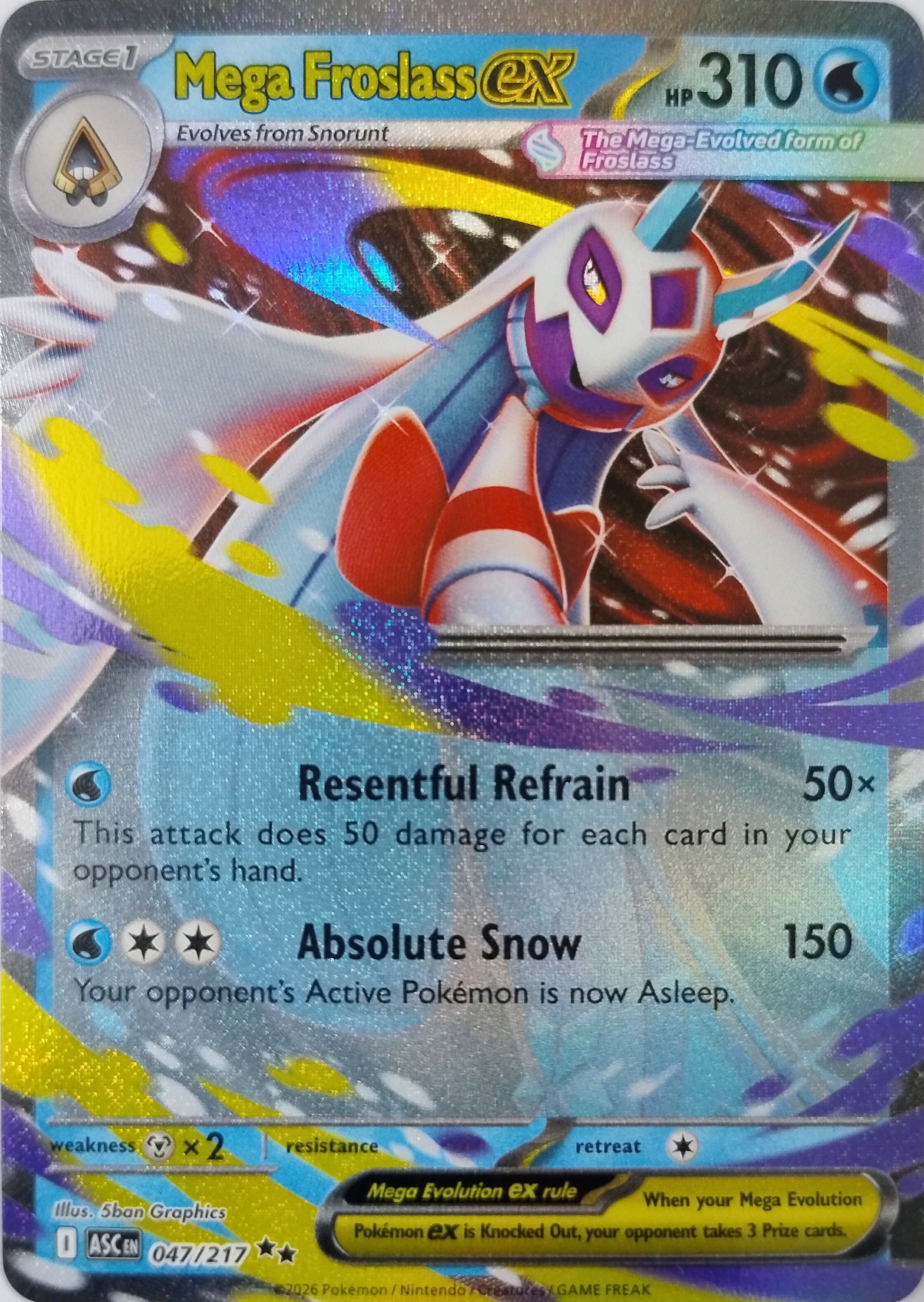 Pokémon Tcg Mega Froslass Ex 047/217
