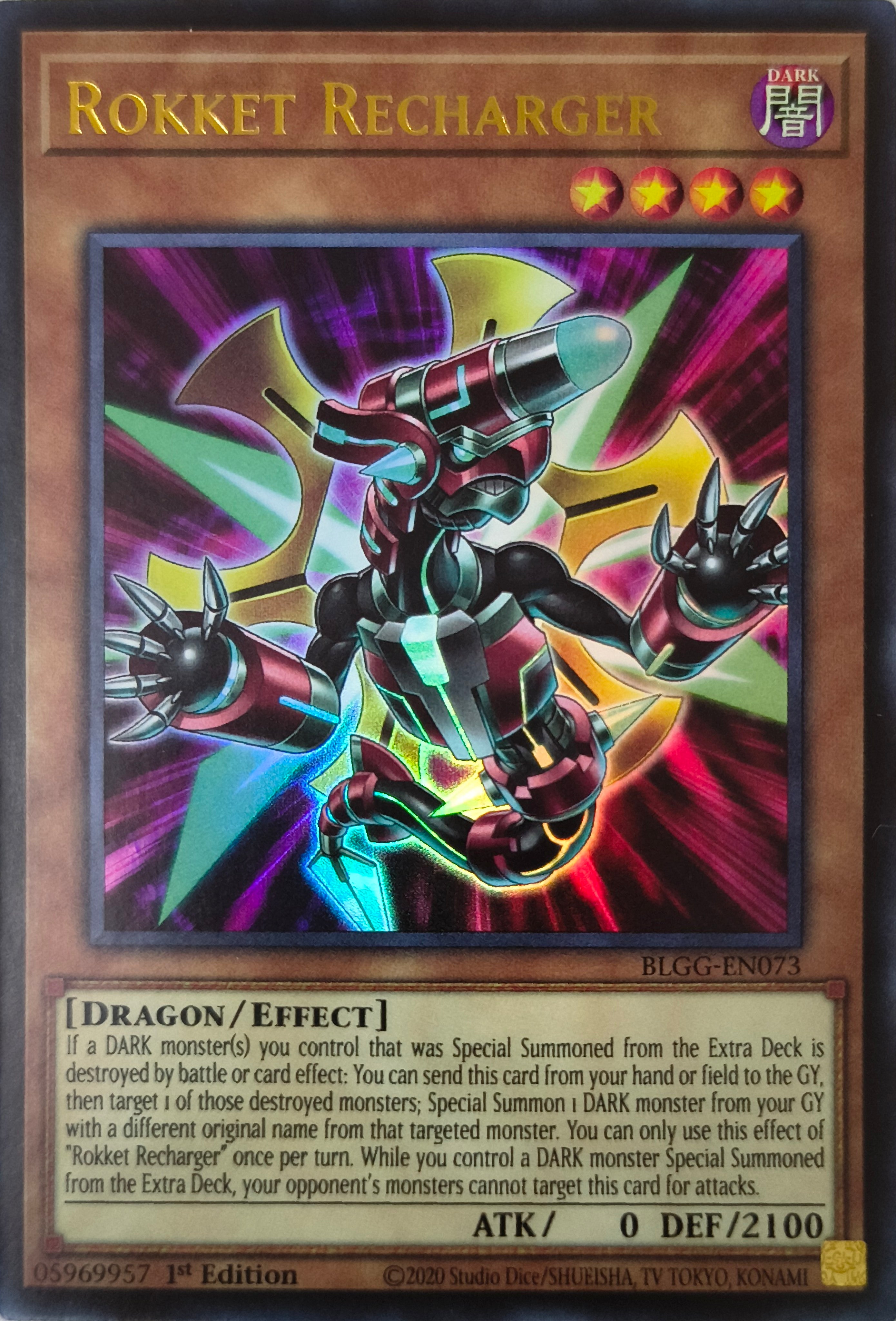 Yugioh! Rokket Recharger Blgg-en073 1st edition Ultra Rare