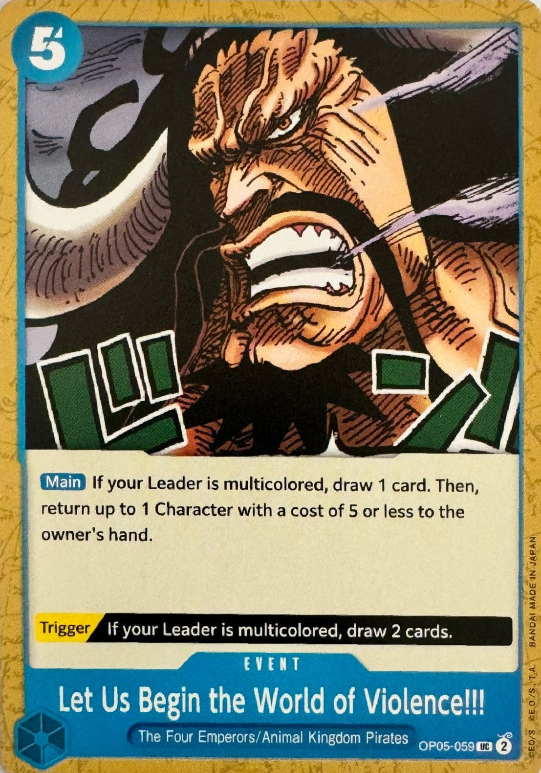 One Piece tcg Let Us Begin the World of Violence!!! OP05-059