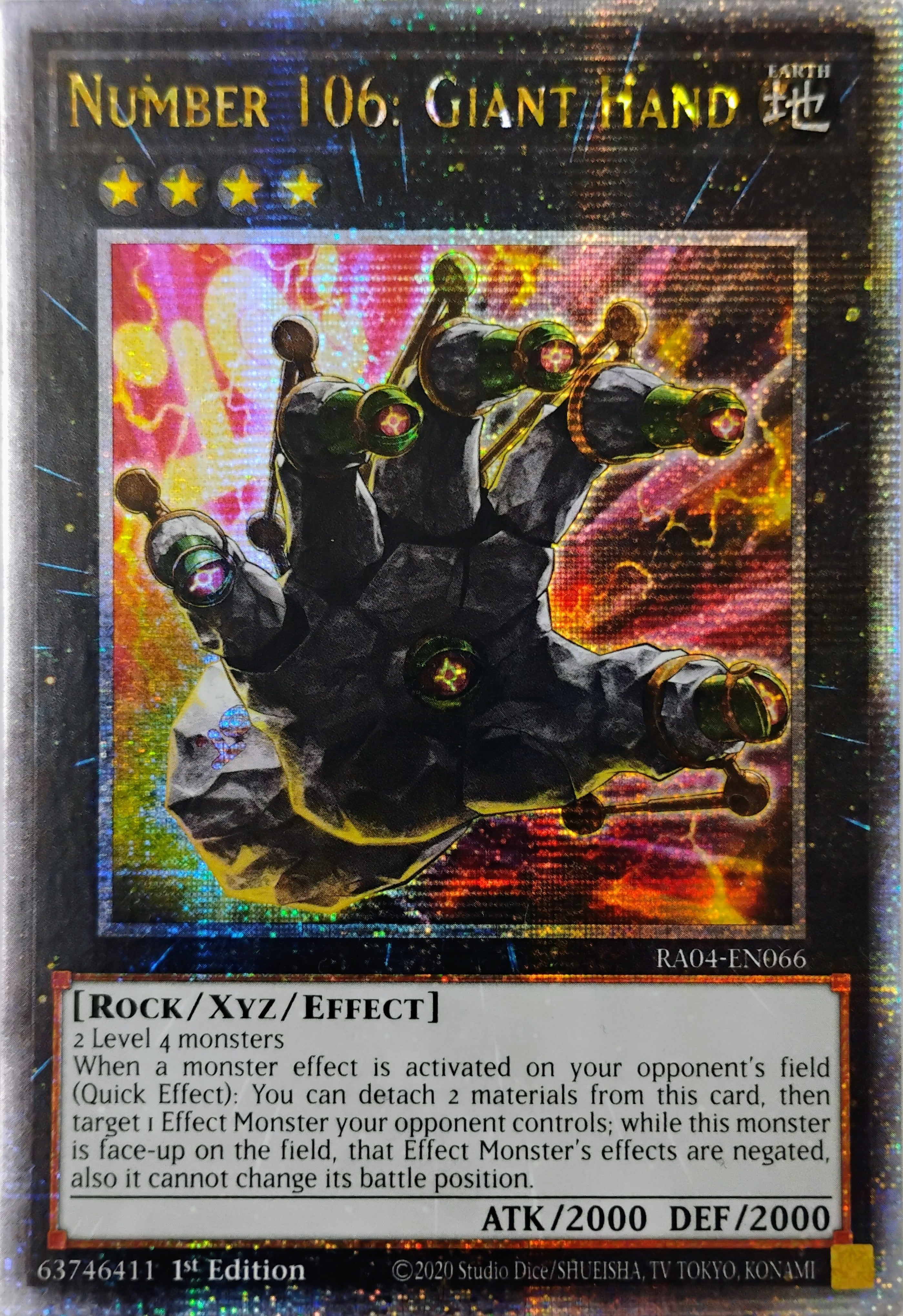 Number 106: Giant Hand Ra04-en066 1st edition