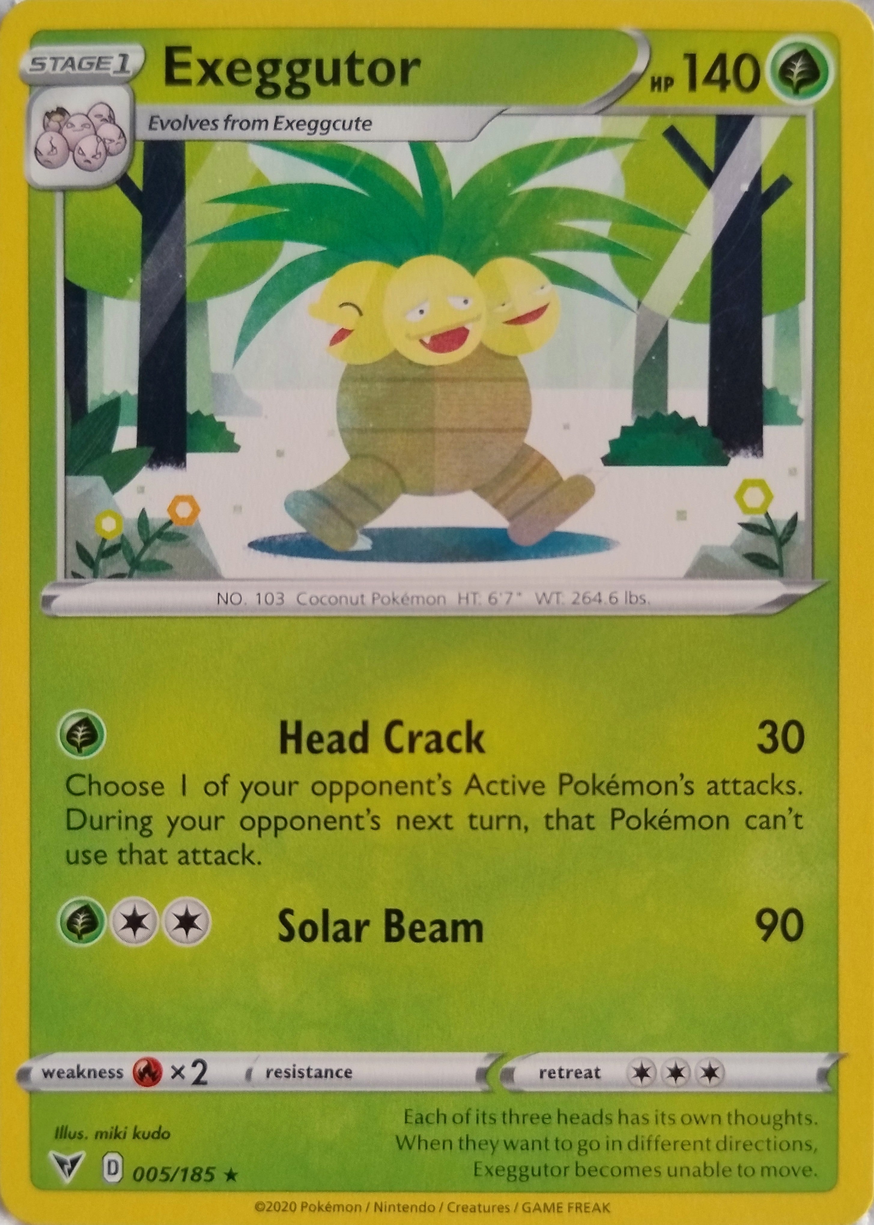 Pokemon Tcg Exeggutor 005/185