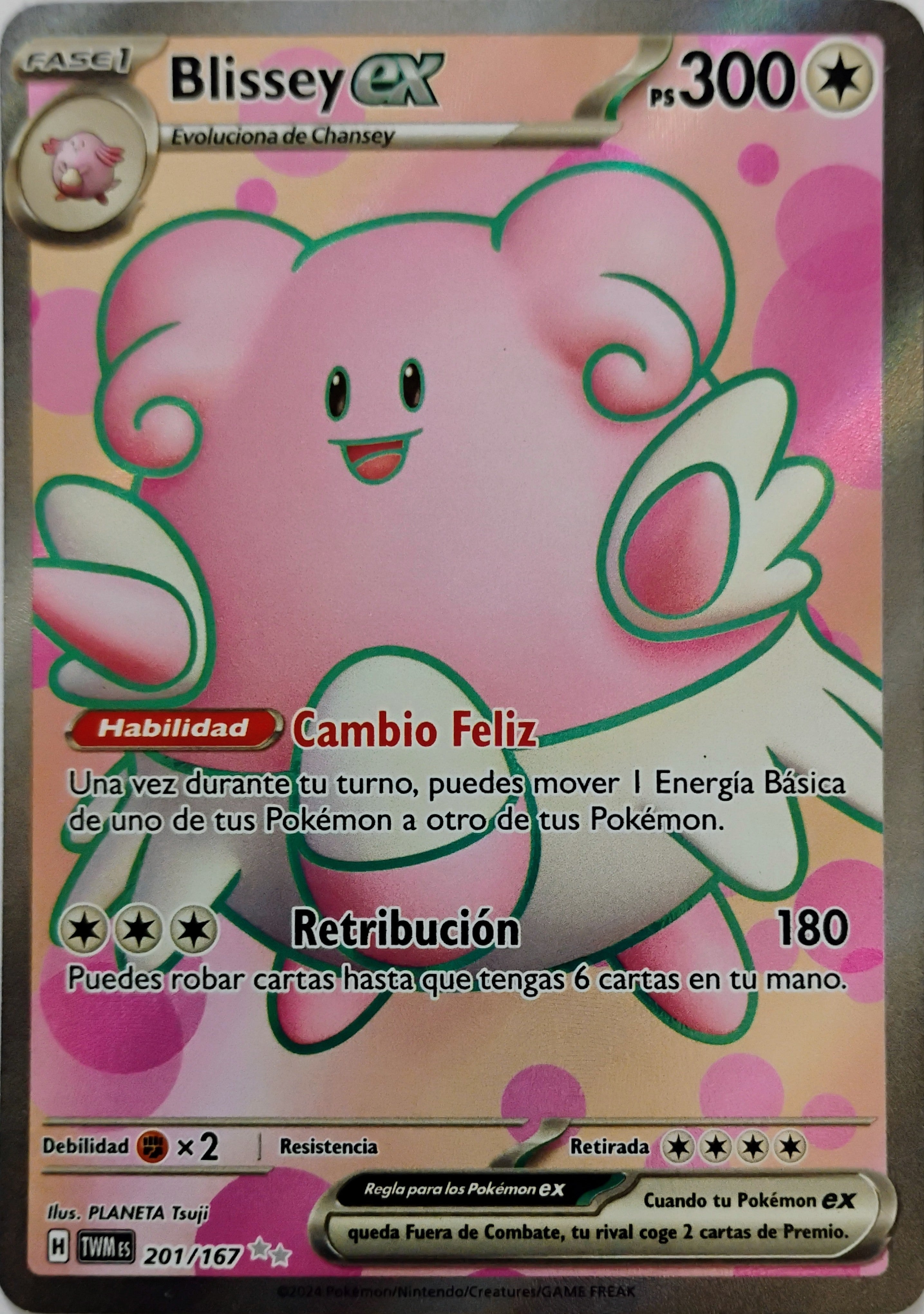 Pokémon tcg Blissey Ex 201/167 (español)