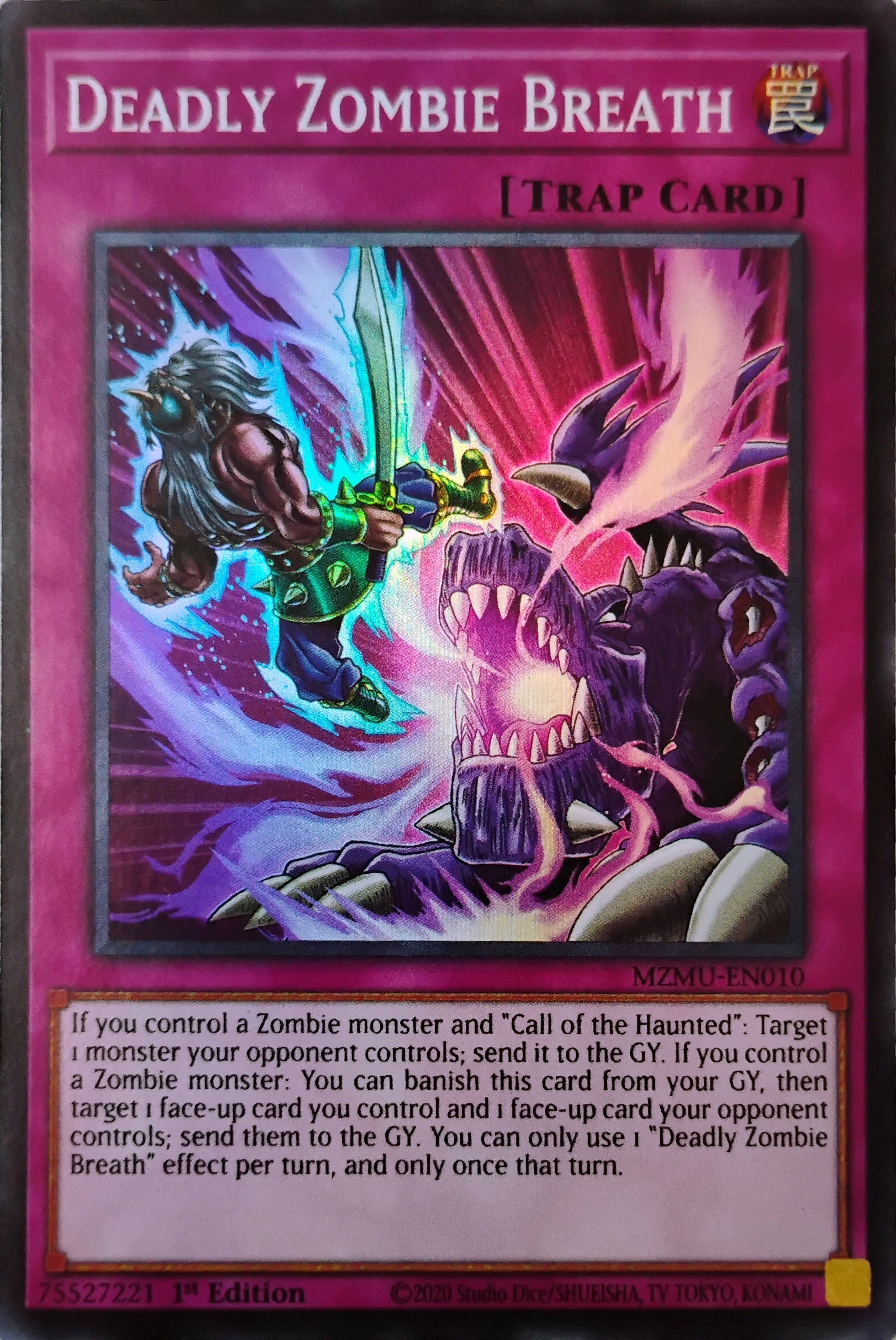 Yugioh! Deadly Zombie Breath Mzmu-en010 Super Rara