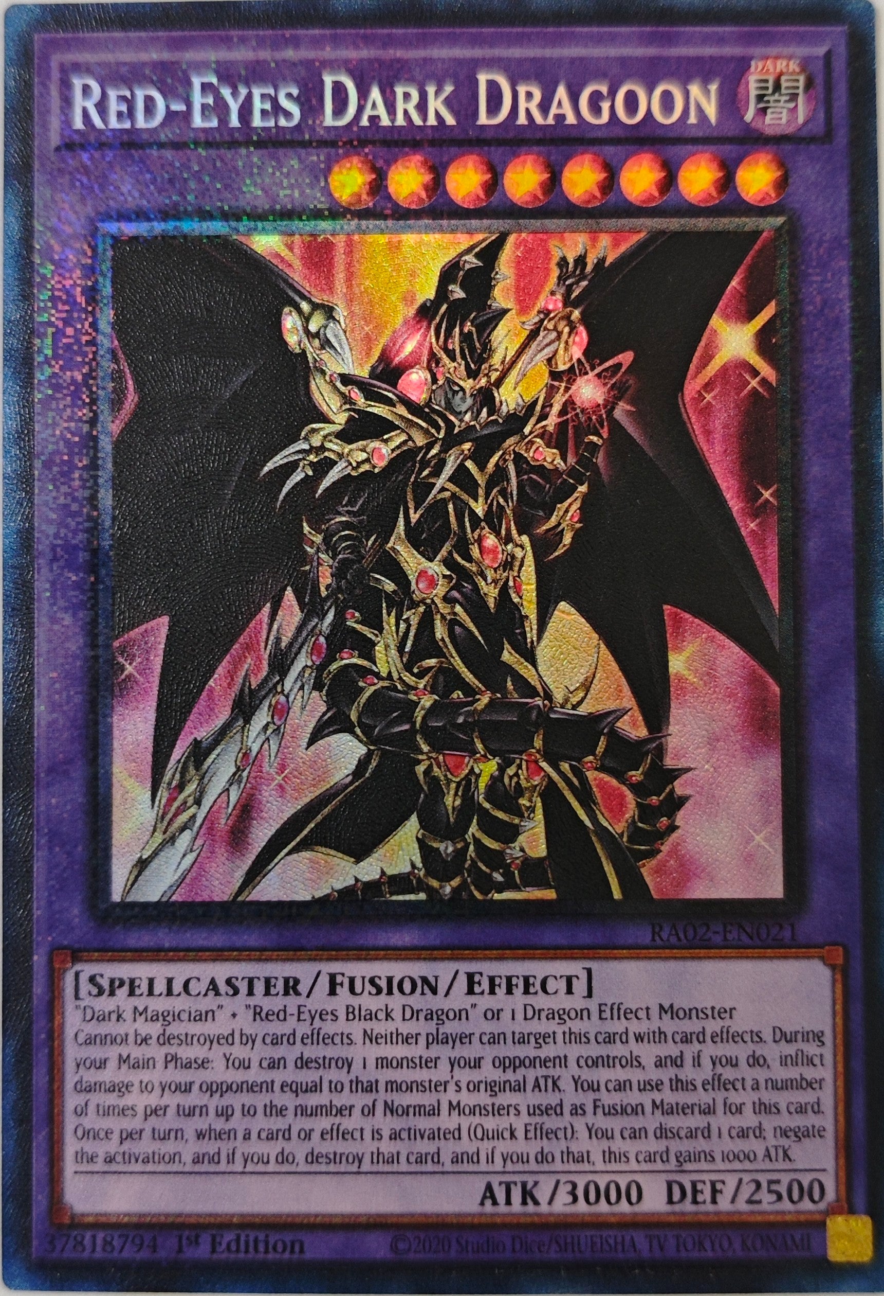 Yugioh! Red-Eyes Dark Dragoon Ra02-En021 1st Edition Collector