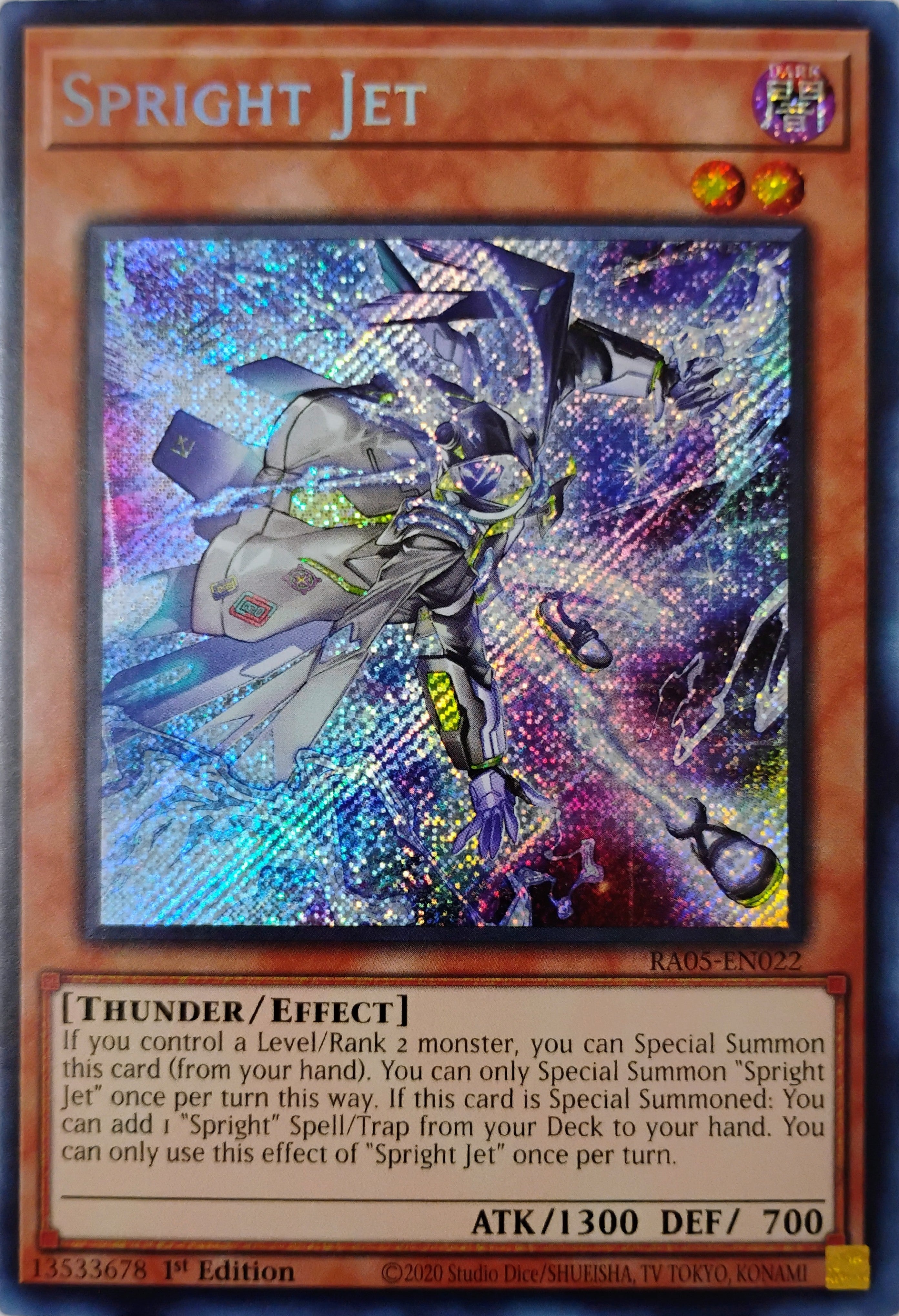 Yugioh! Spright Jet Ra05-en022 1st edition Secreta