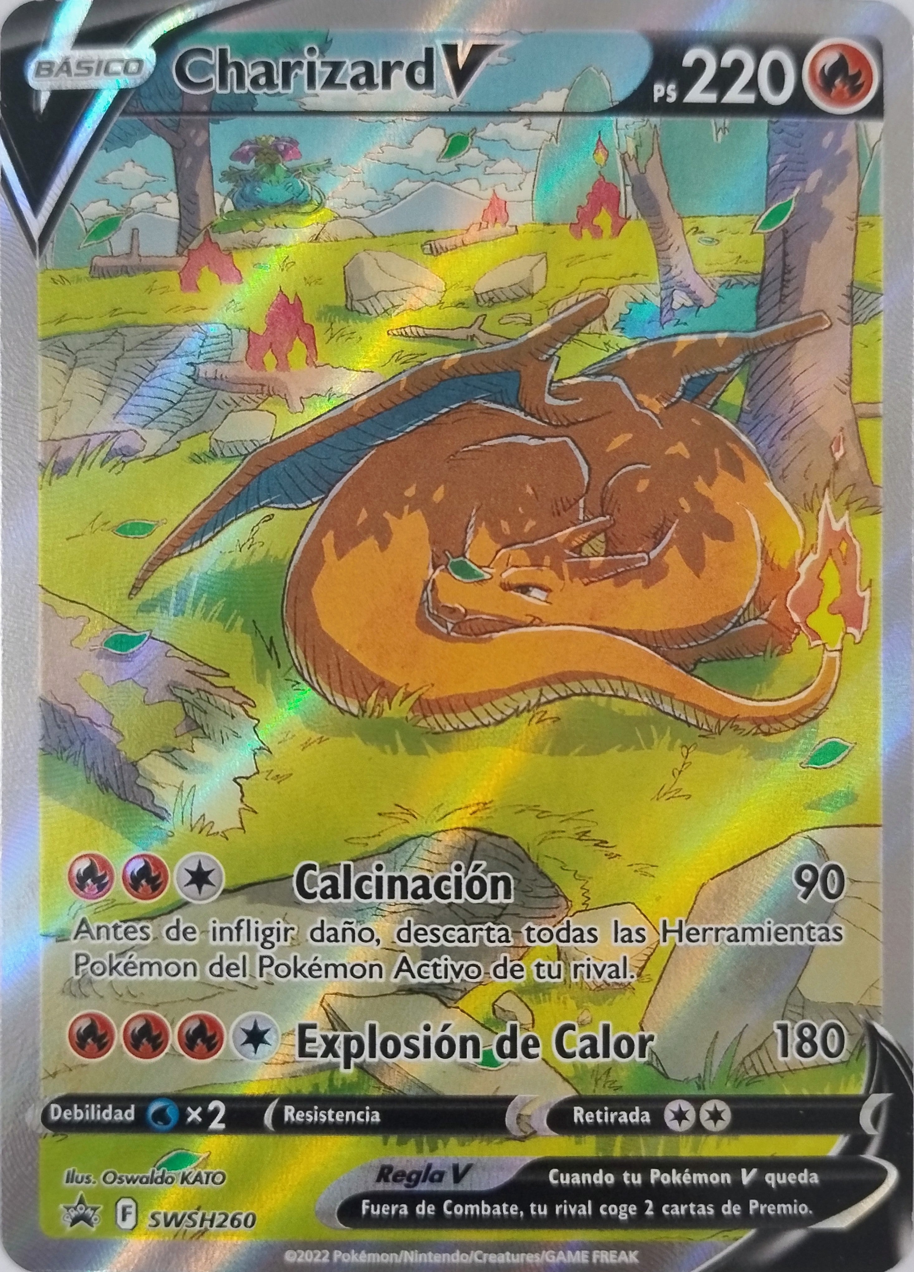 Pokémon Tcg Charizard V Swsh260 Español