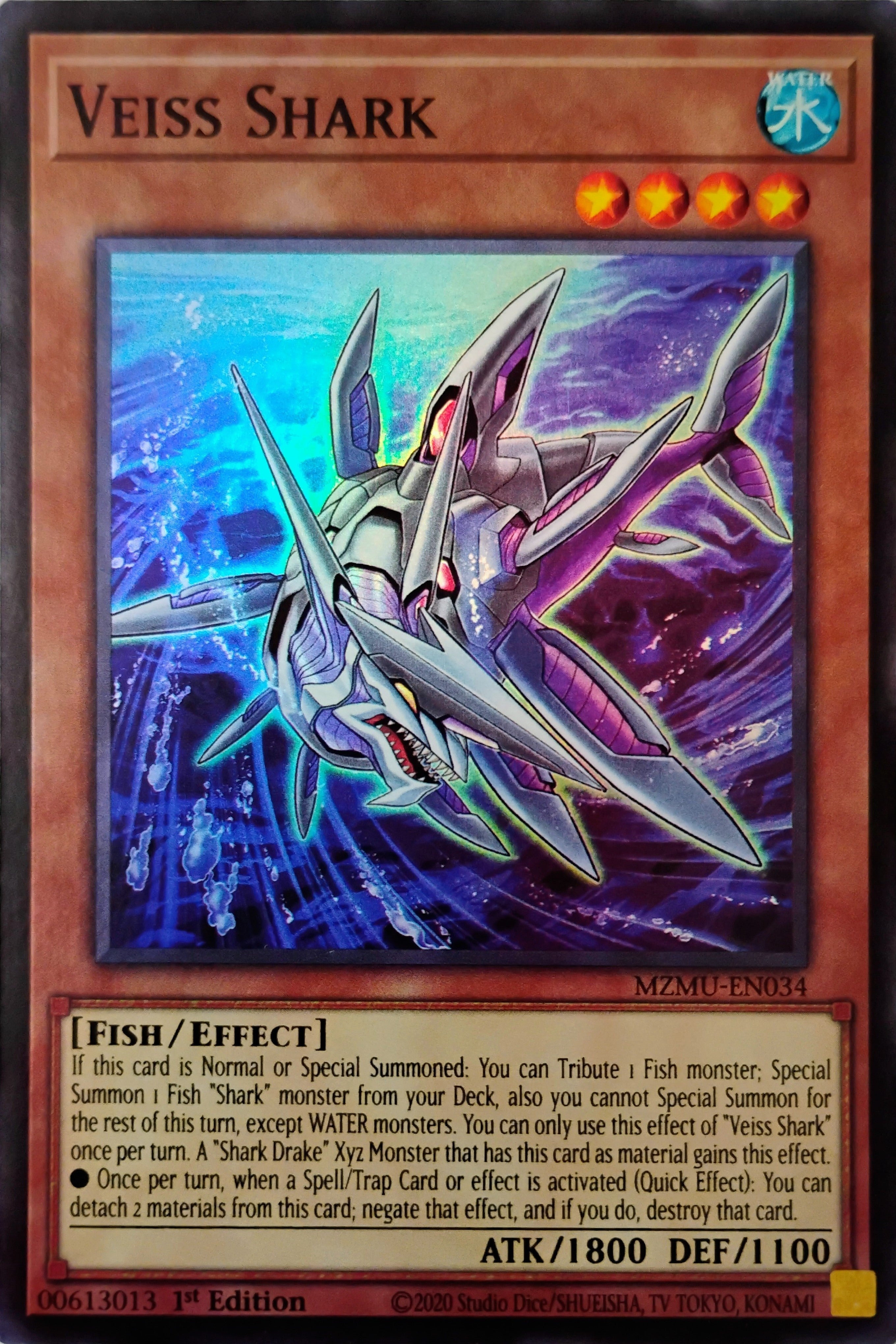 Yugioh! Veiss Shark Mzmu-en034 Super Rare