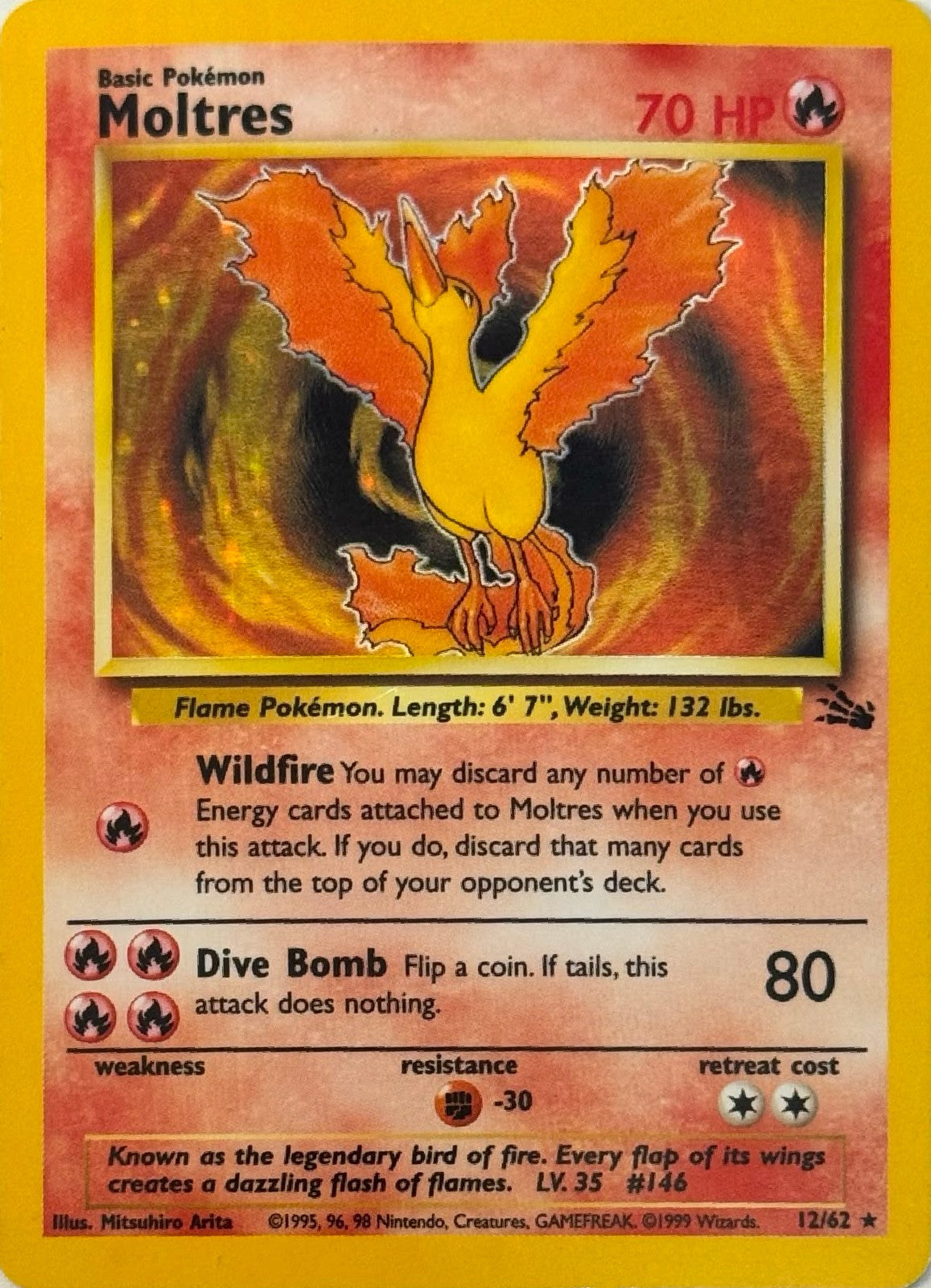 Pokémon Tcg Moltres 12/62 Holo