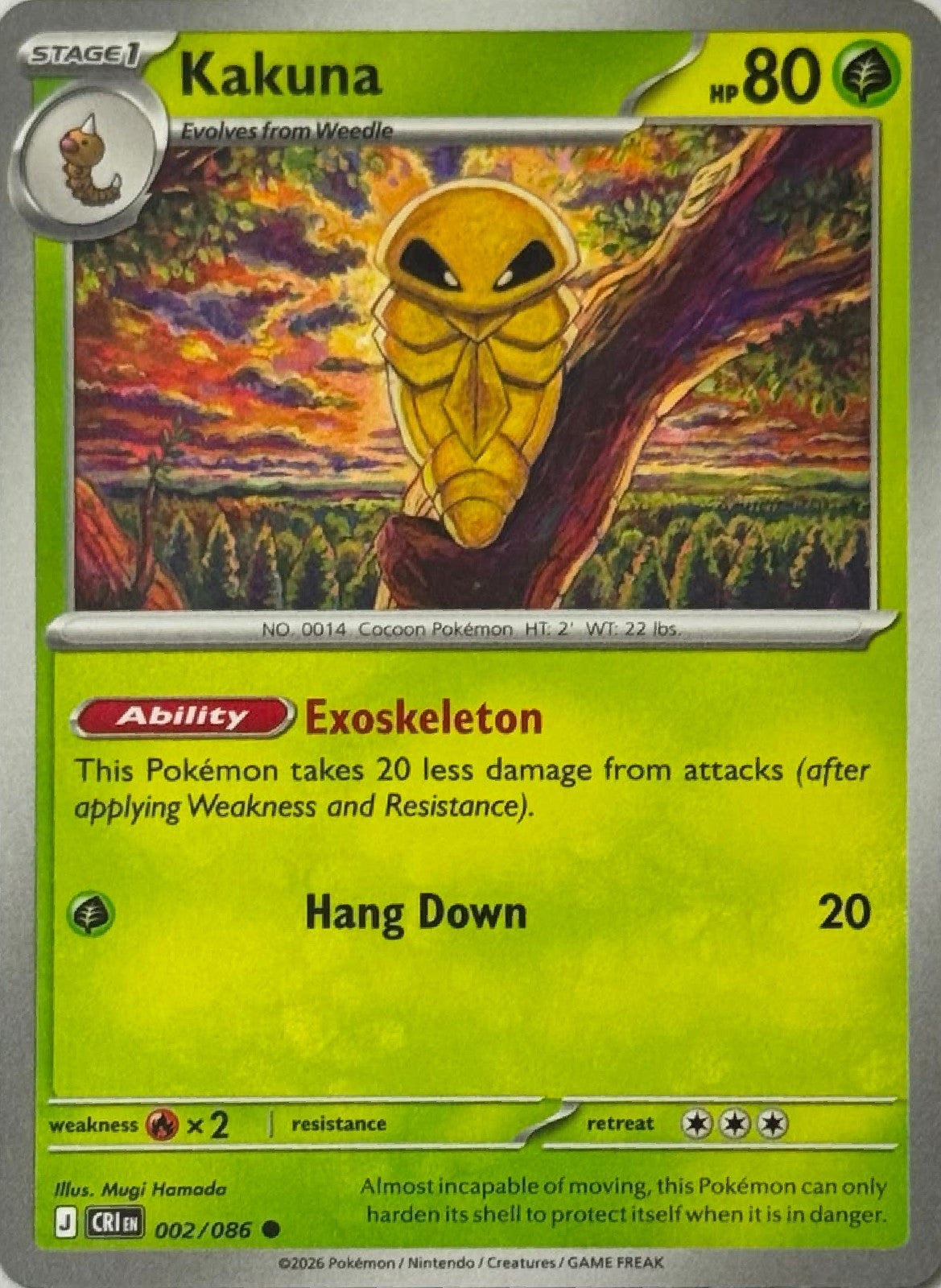 Pokémon Tcg Kakuna 002/086