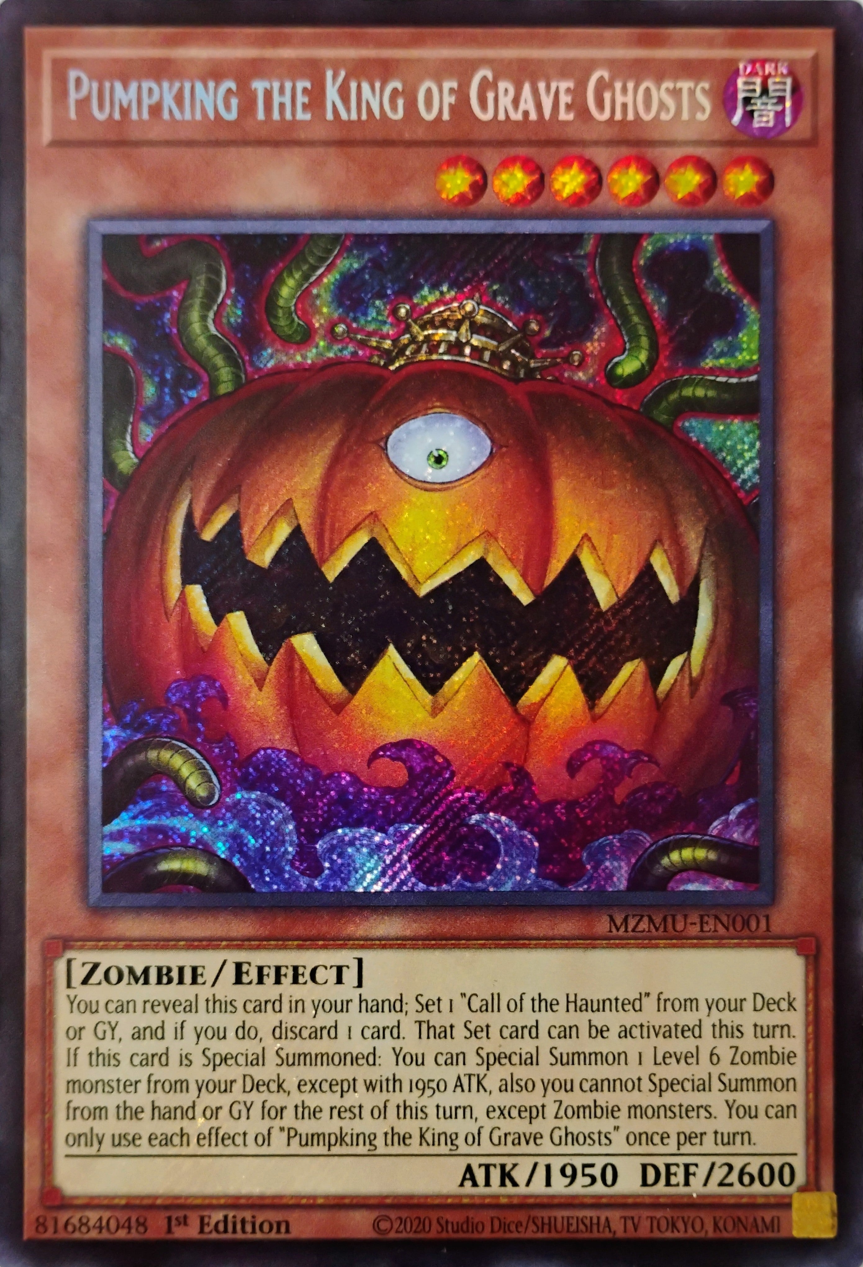 Yugioh! Pumpking The King Of Grave Ghosts Mzmu-en001 Secreta