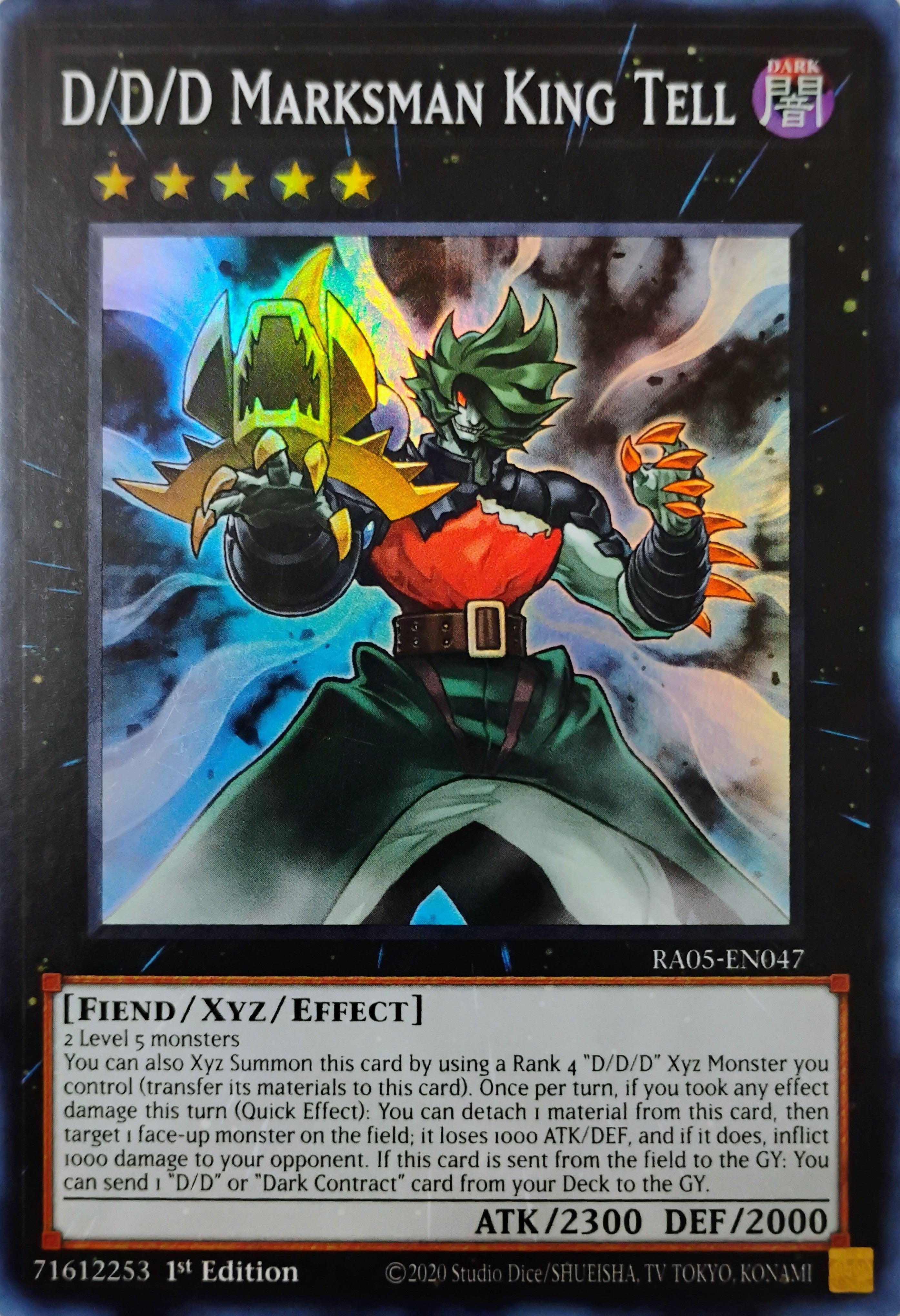 Yugioh! D/D/D Marksman King Tell Ra05-en047 Super Rare