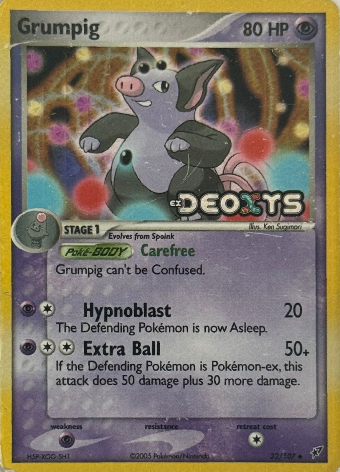 Pokemon tcg Grumpig 32/107 (Ex Deoxys)