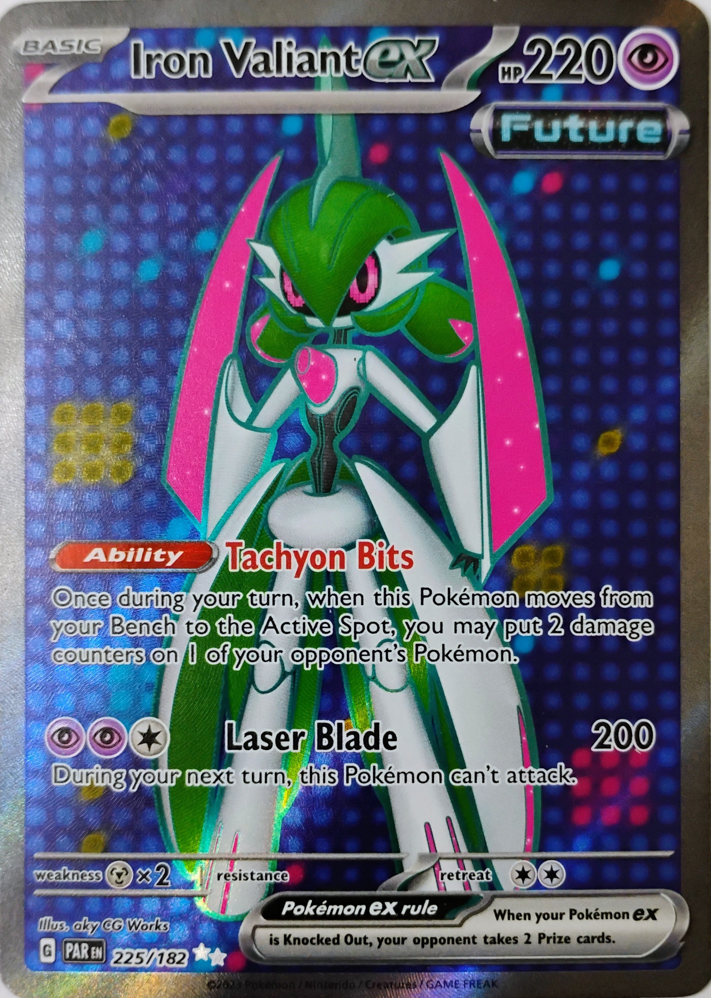 Pokémon tcg Iron Valiant Ex 225/182