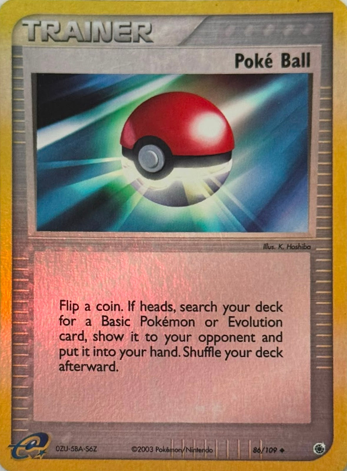 Pokémon Tcg Poke Ball 86/109 Reverse
