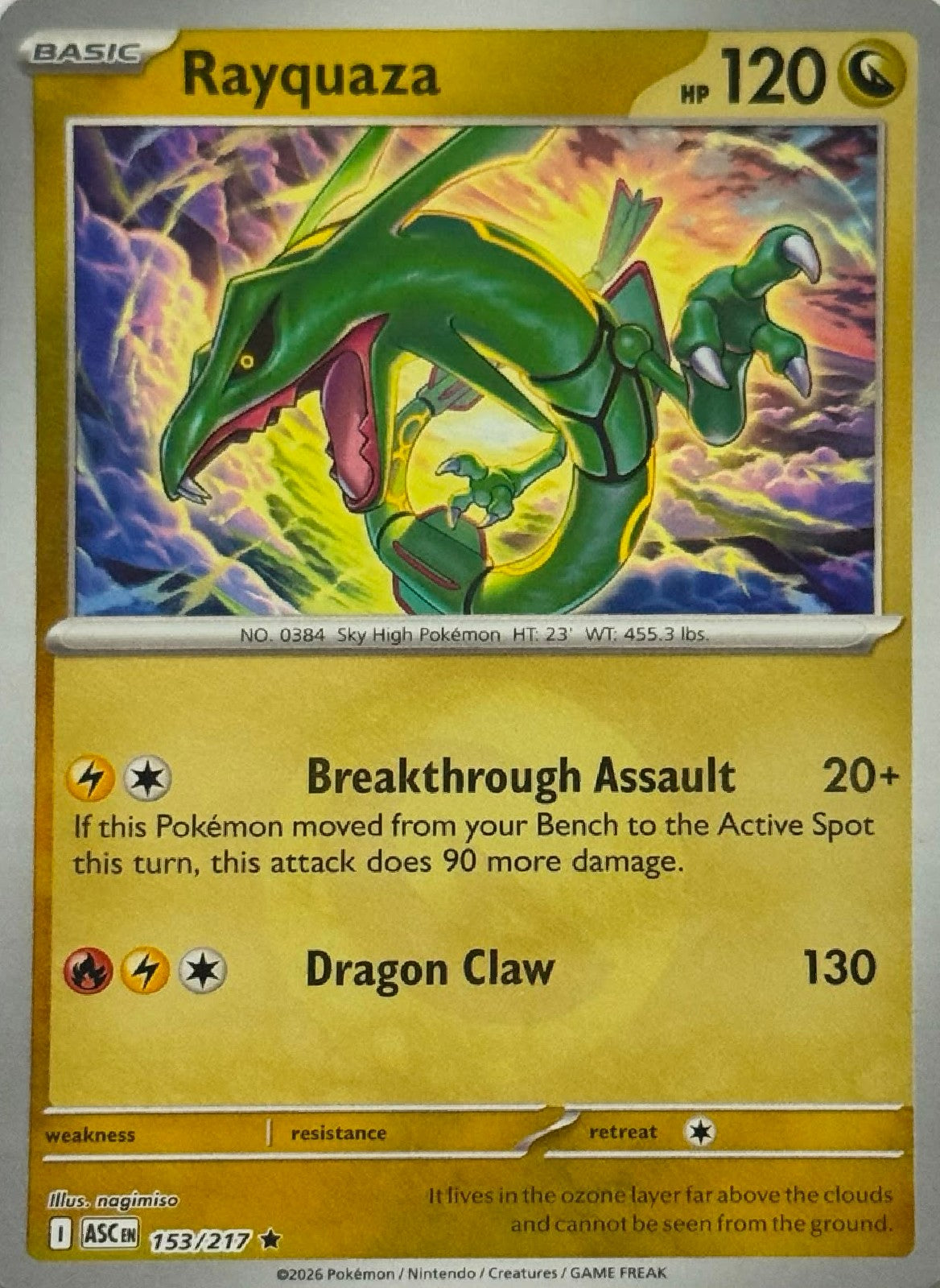 Pokémon Tcg Rayquaza 153/217 (Energy Símbol)