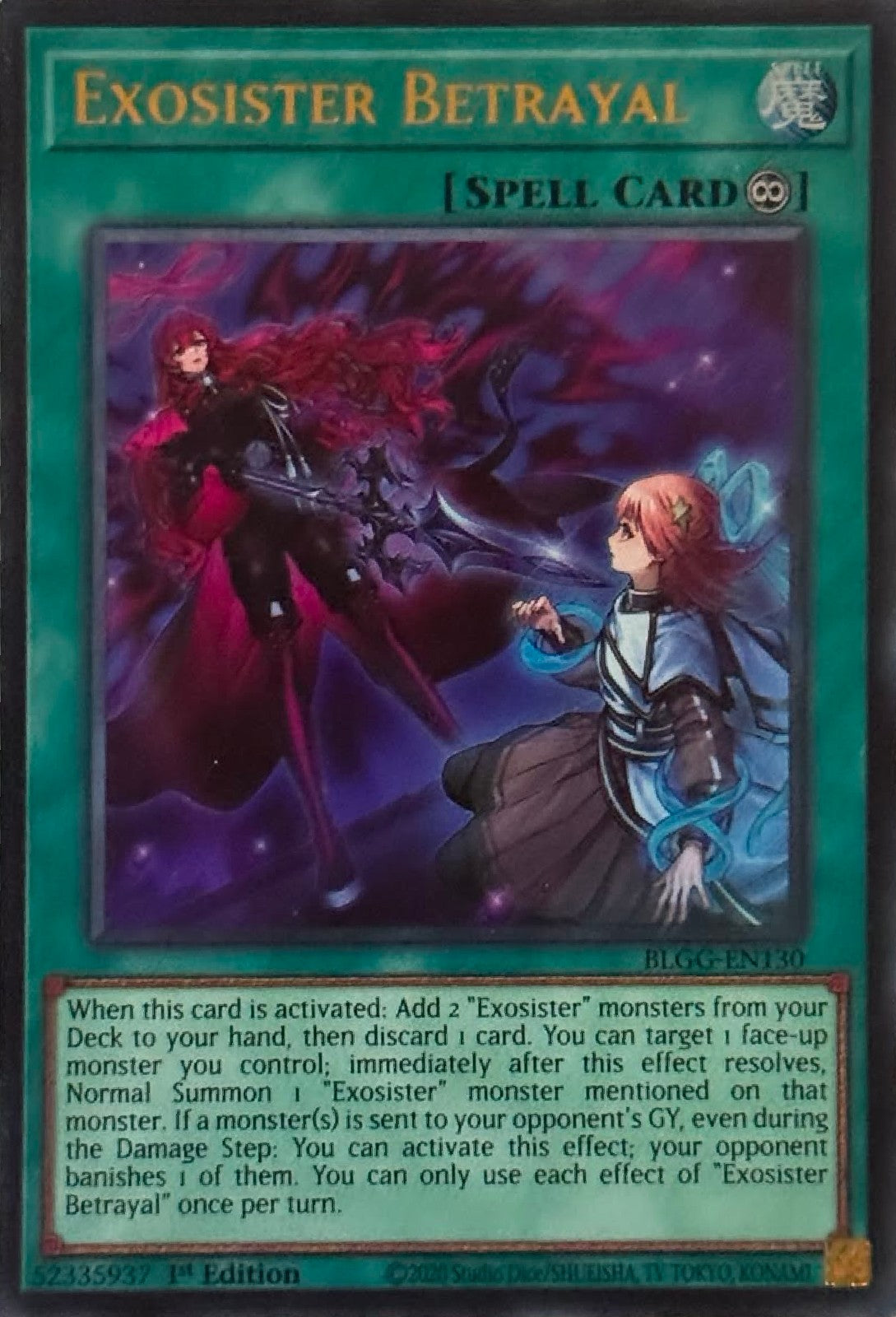 Yugioh! Exosister Betrayal BLGG-EN130 1st Edition Ultra