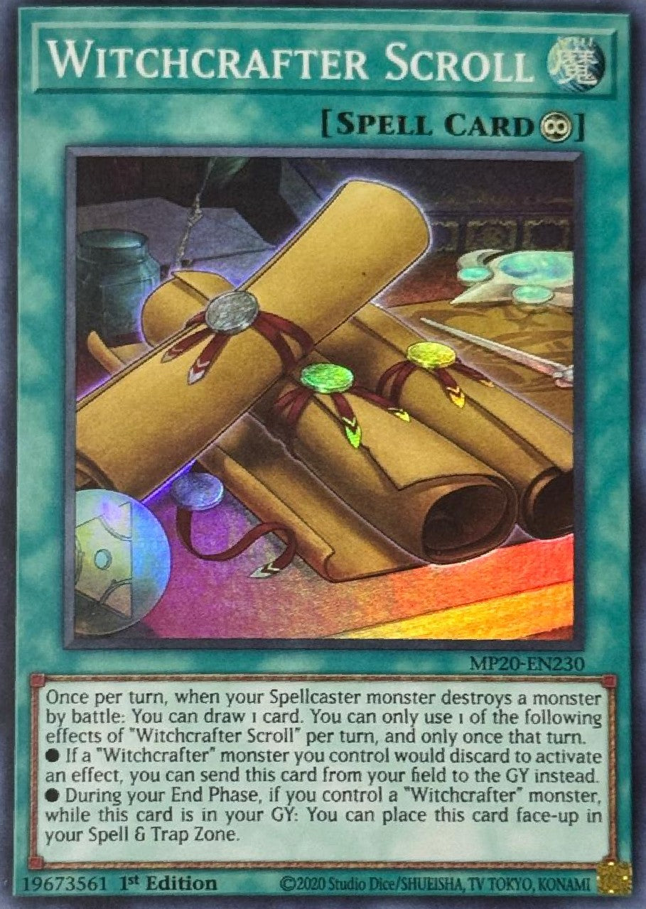 Yugioh! Witchcrafter Scroll MP20-EN230 1st Edition Super