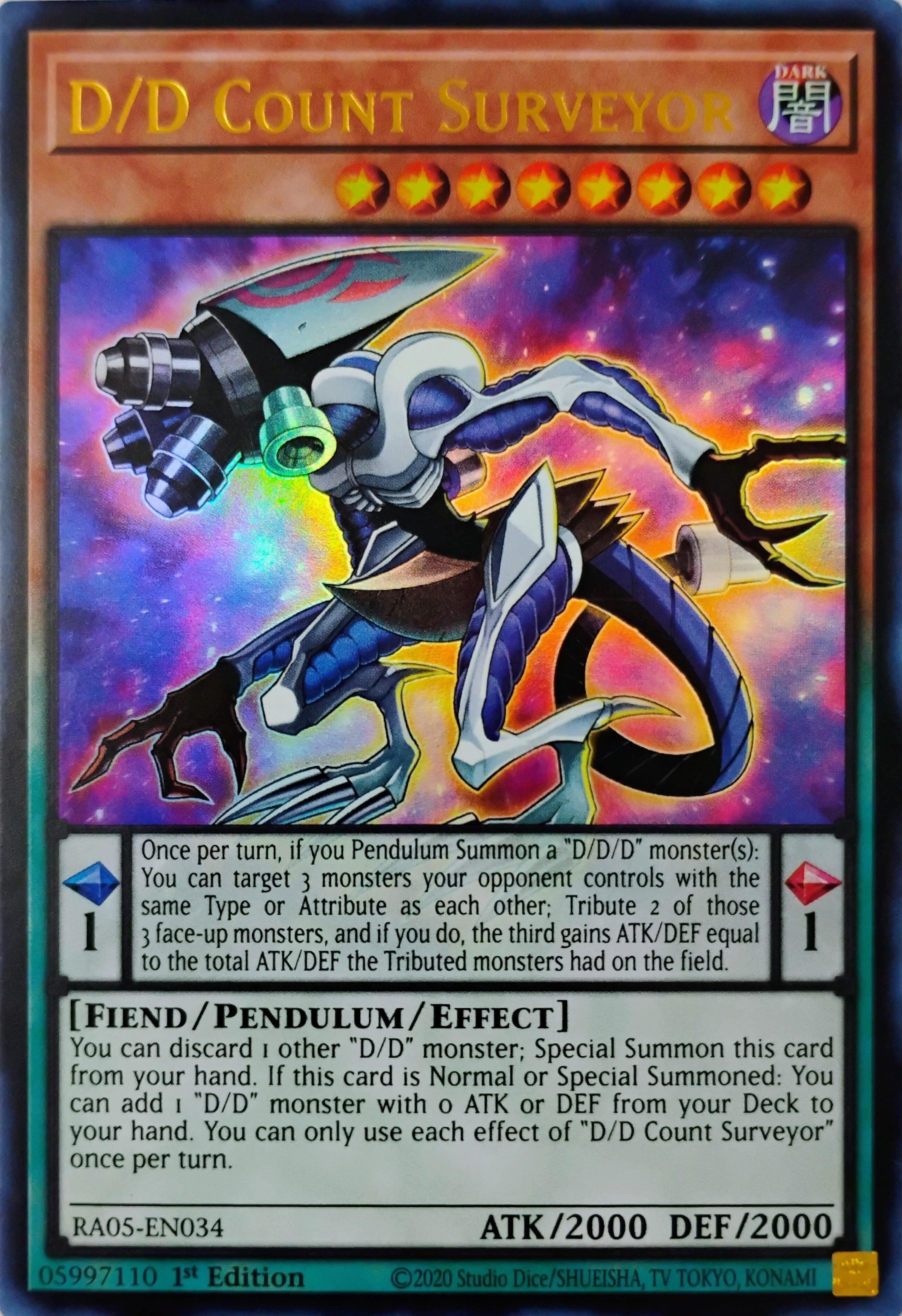 Yugioh! D/d/d Count Surveyor Ra05-en034 Ultra Rare