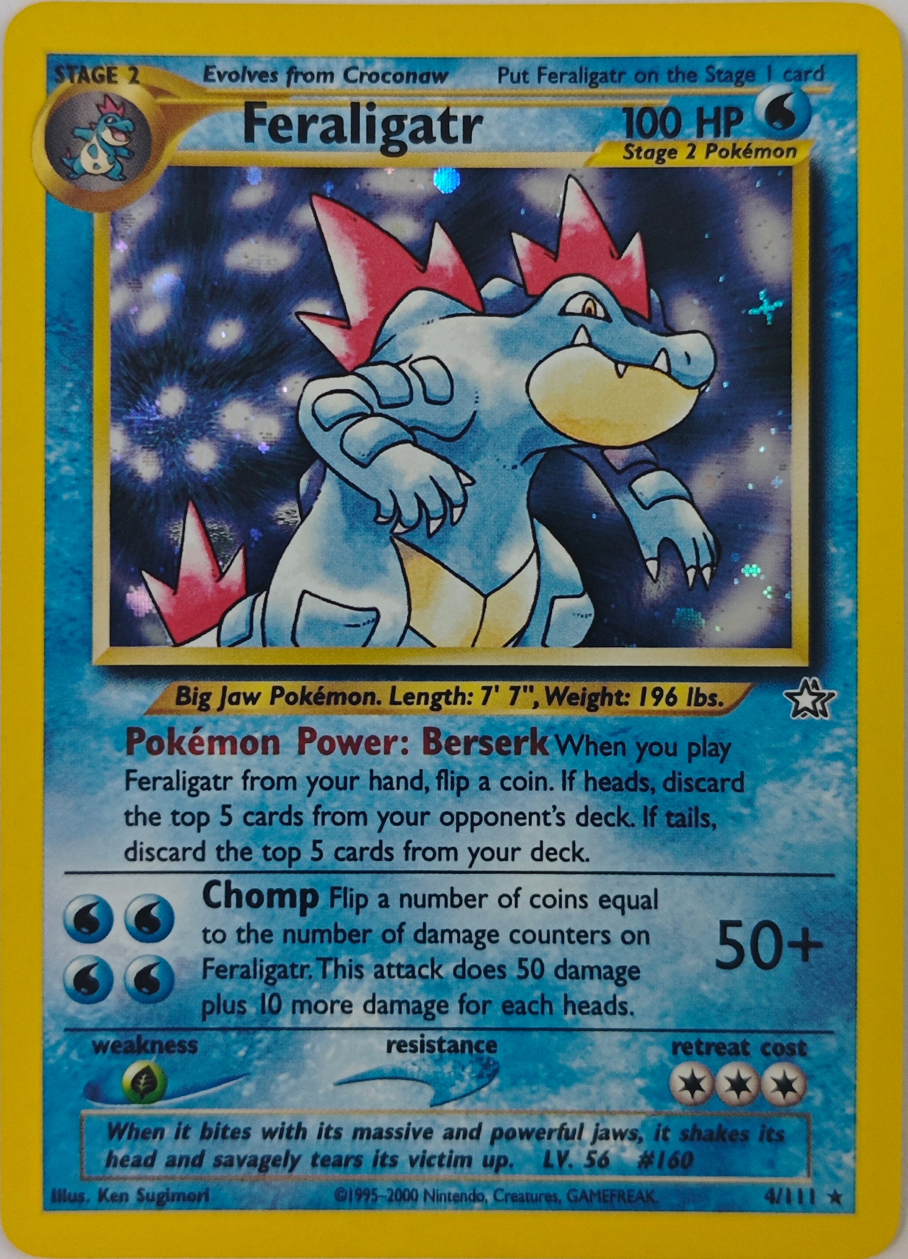 Pokémon Tcg Feraligatr 4/111 Holo Rare