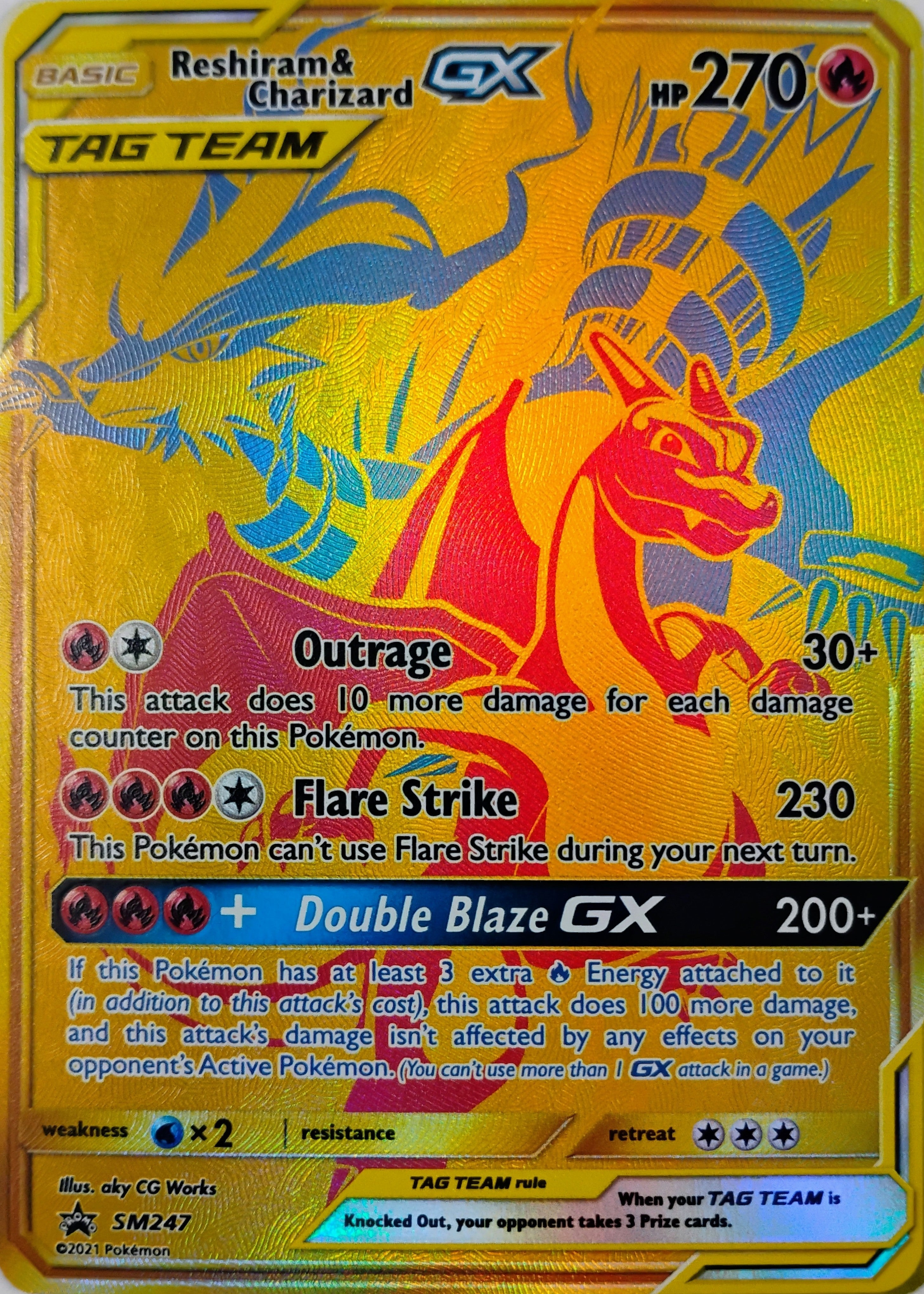 Pokémon tcg Reshiram & Charizard GX Sm247