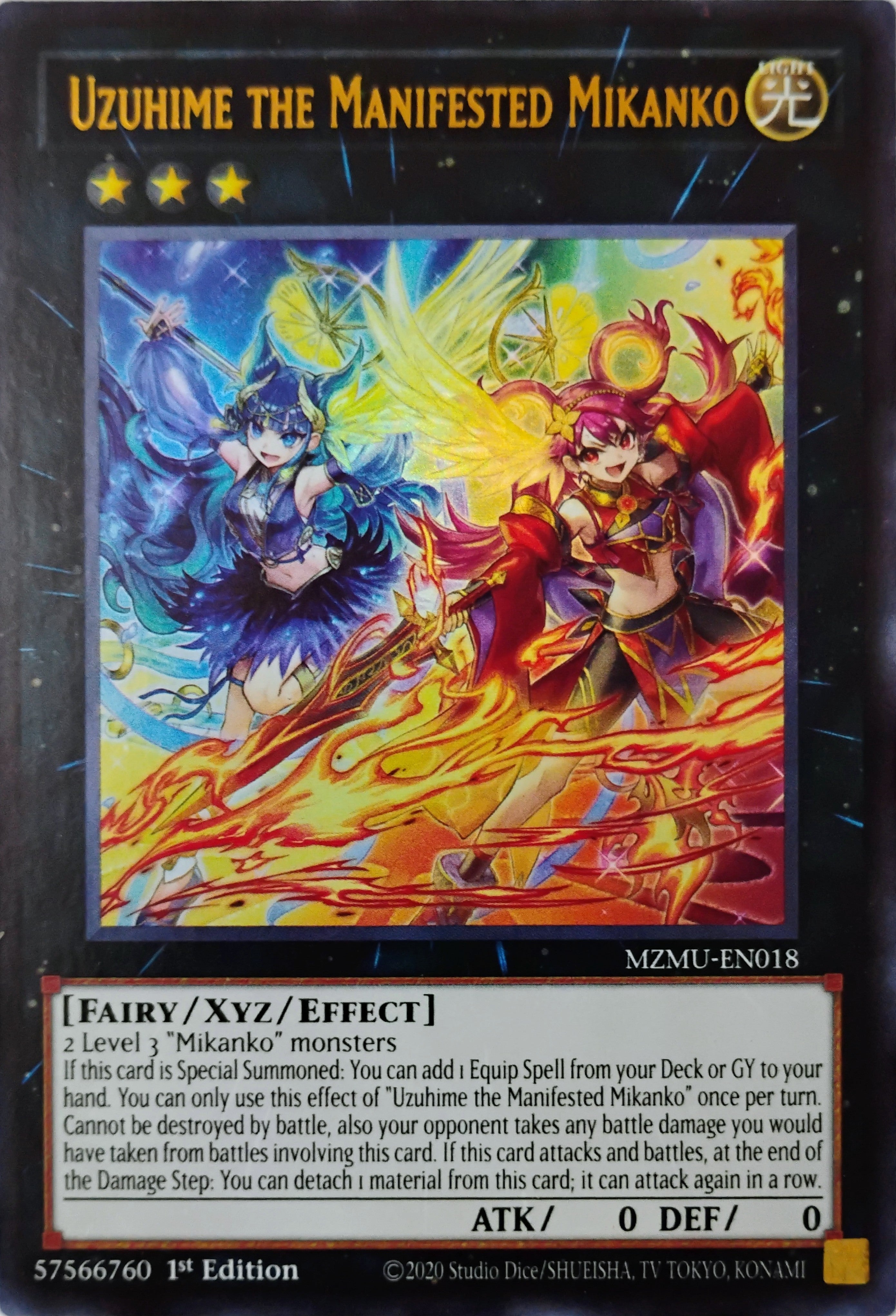 Yugioh! Uzuhime The Manifested Mikanko Mzmu-en018 Ultra Rare