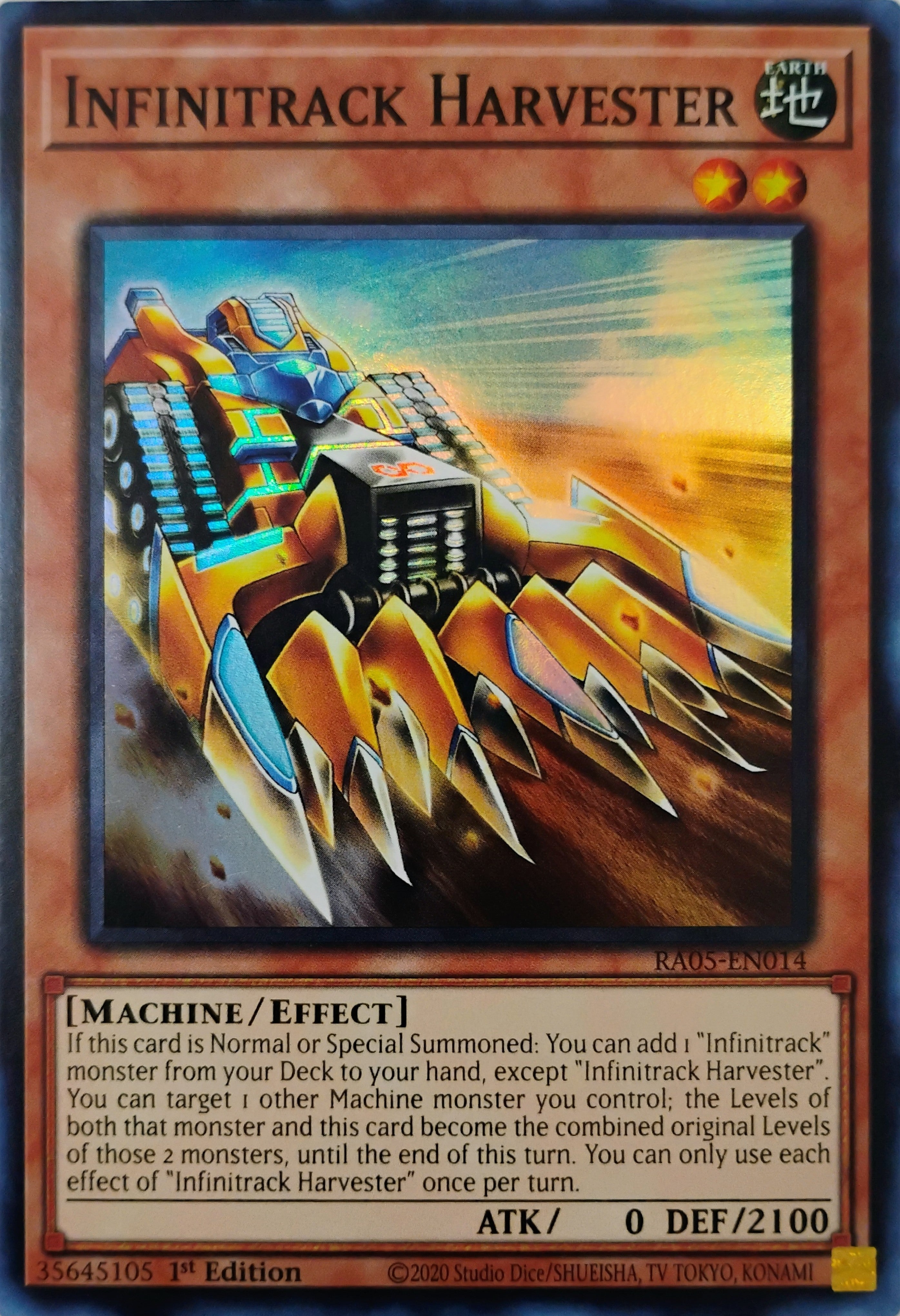 Yugioh! Infinitrack Harvester Ra03-en014 Super Rare