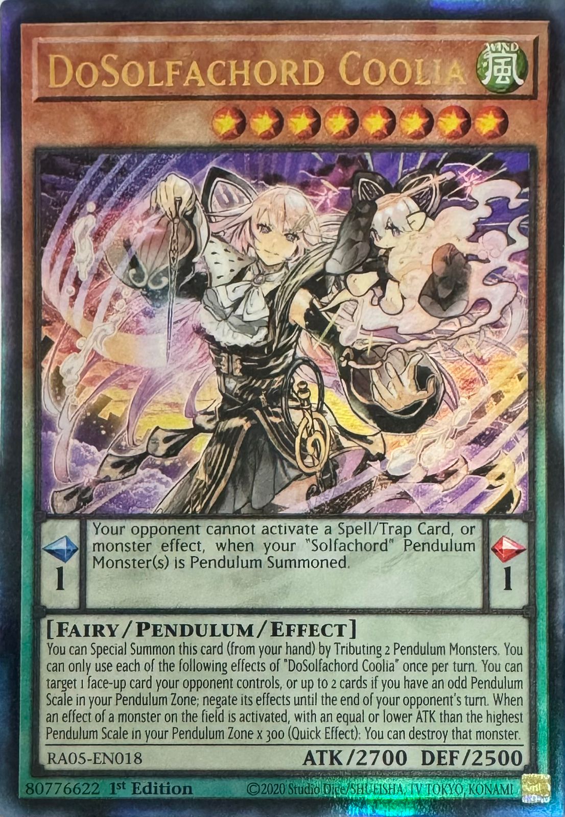 Yugioh! DoSolfachord Coolia Ra05-en018 1st edition Ultimate