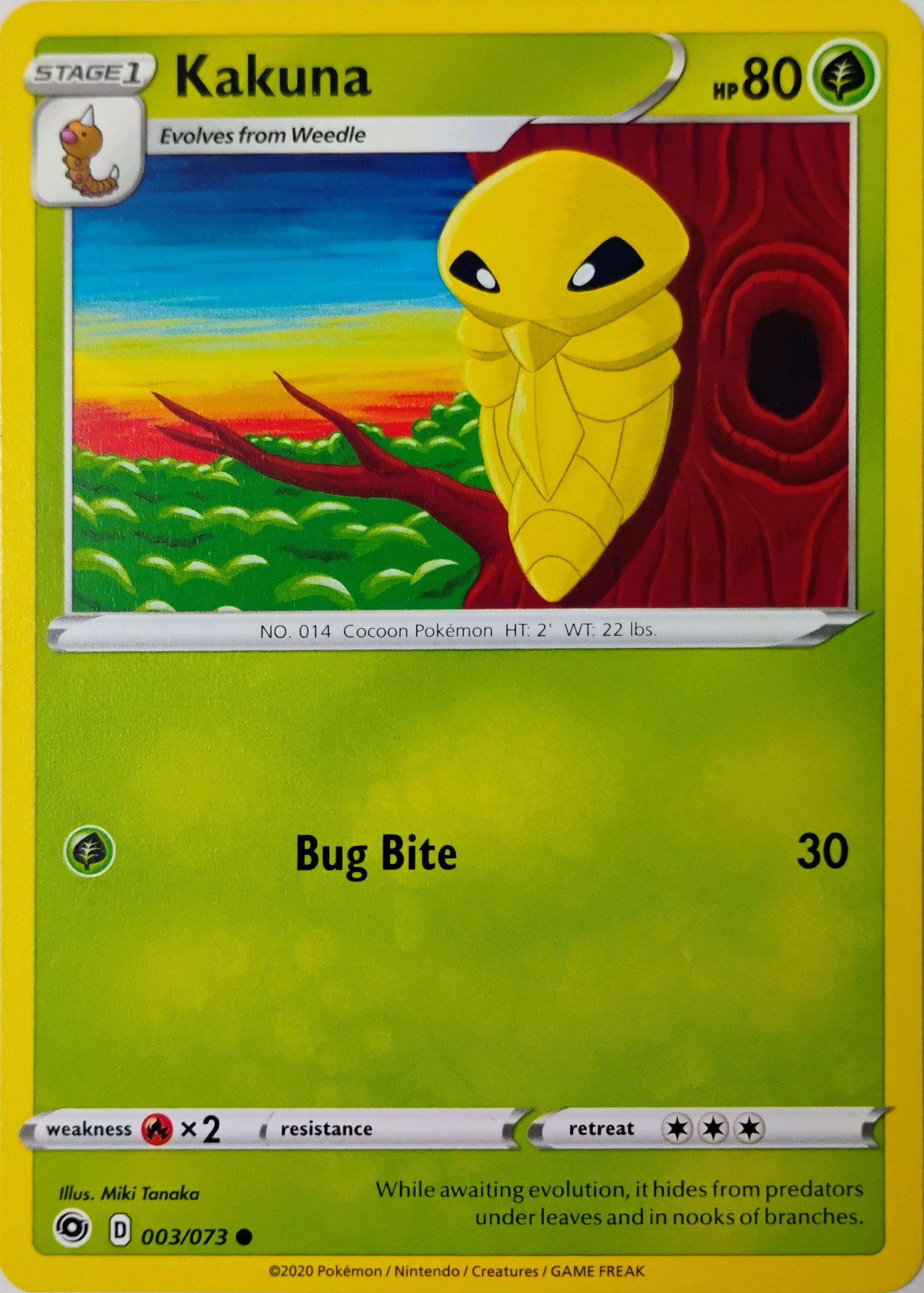 Pokémon tcg Kakuna 003/073