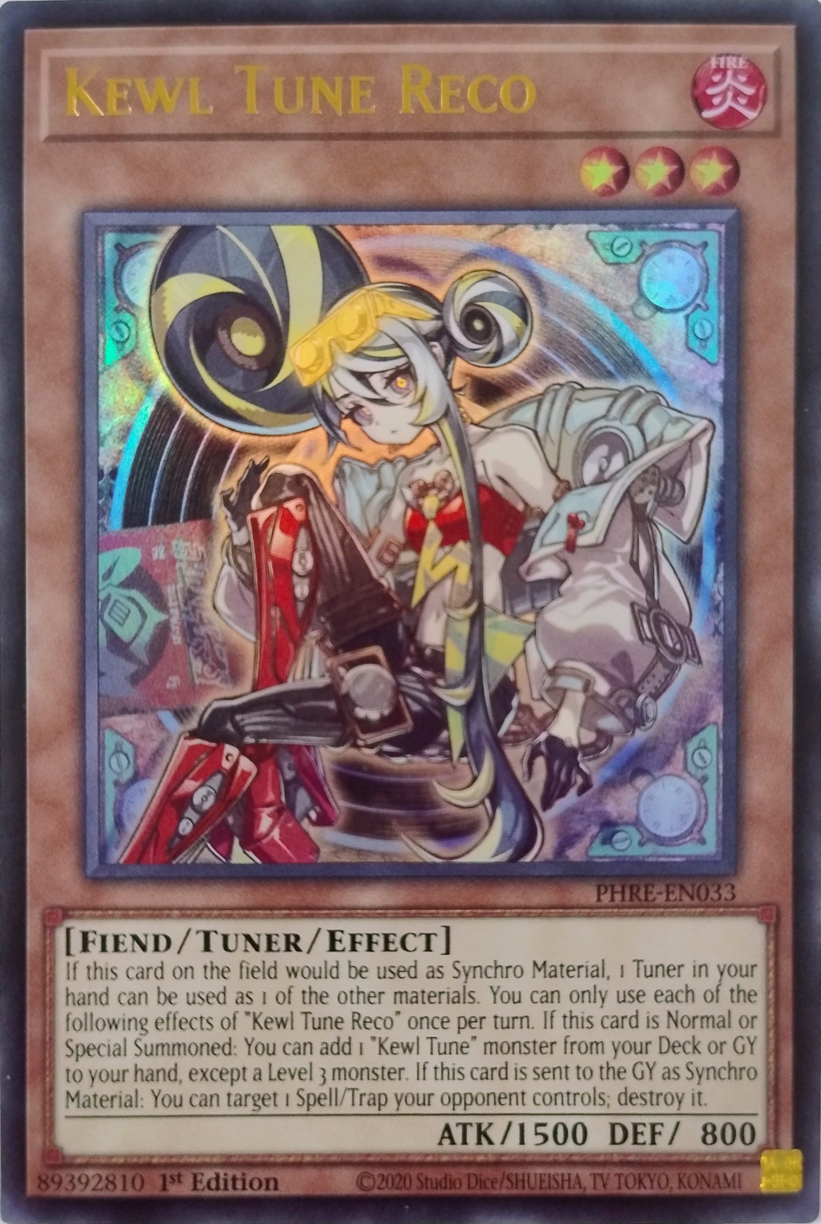 Yugioh! Kewl Tune Reco Phre-en033 1st Edition Ultra Rara