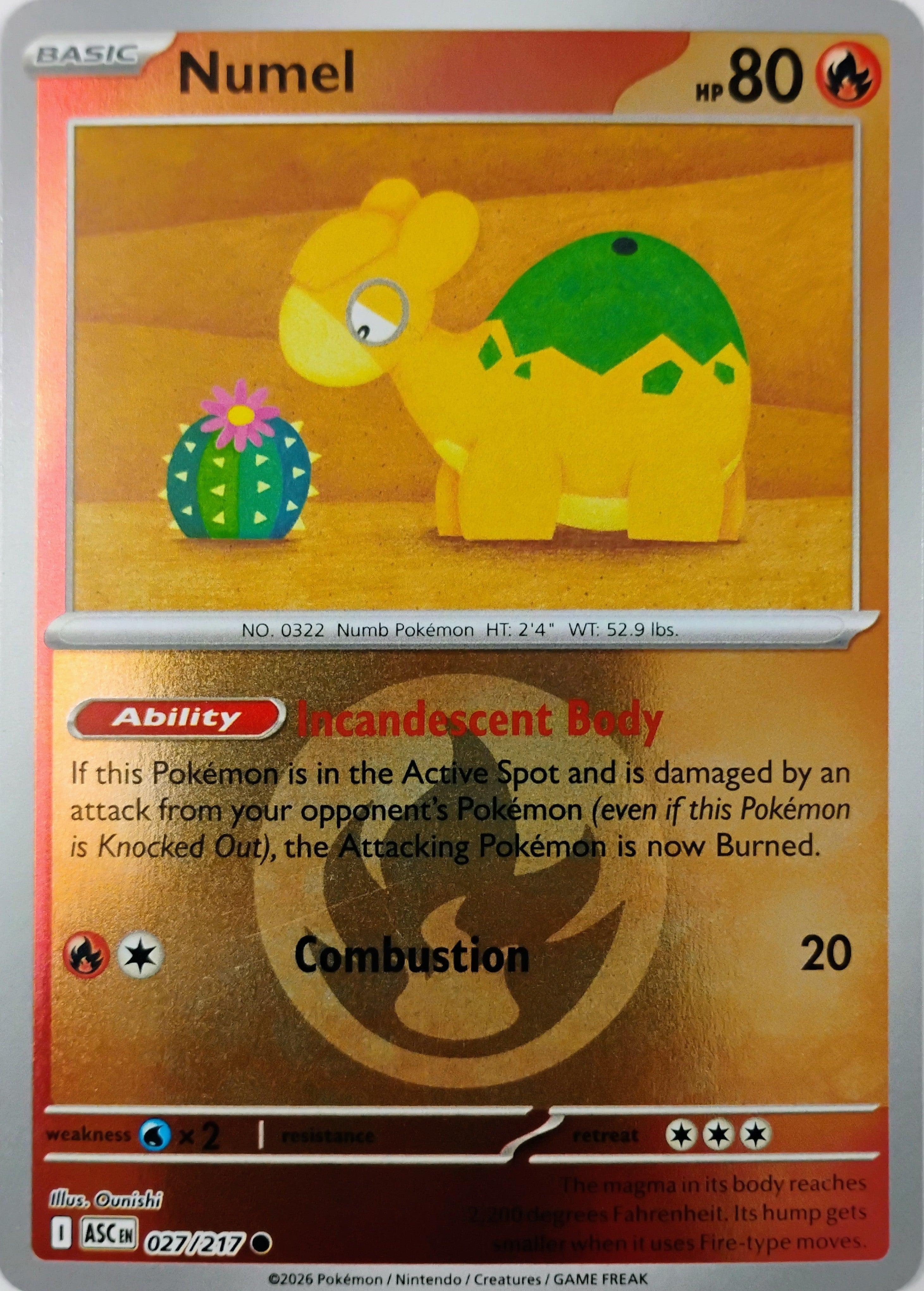 Pokémon tcg Numel 027/217 (Energy Symbol)