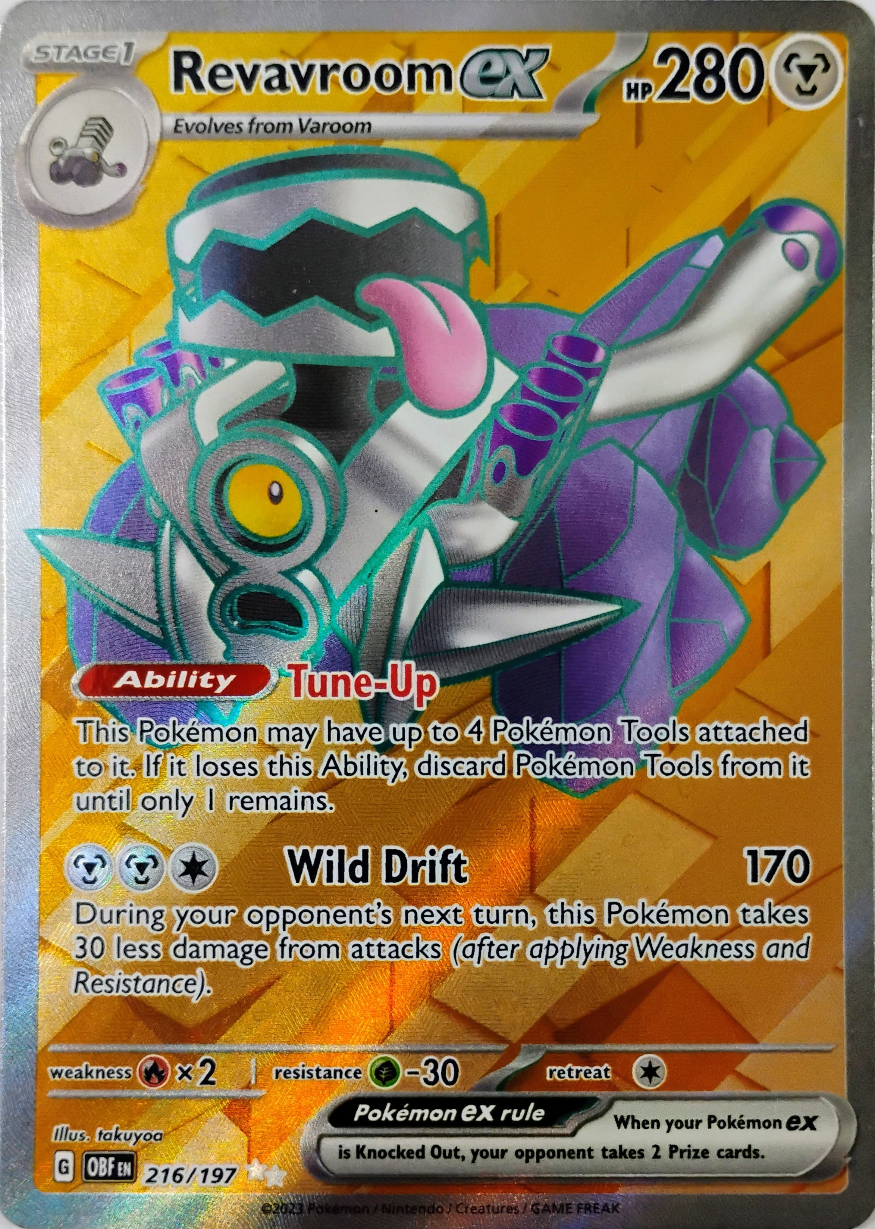 Pokémon tcg Revavroom Ex 216/197
