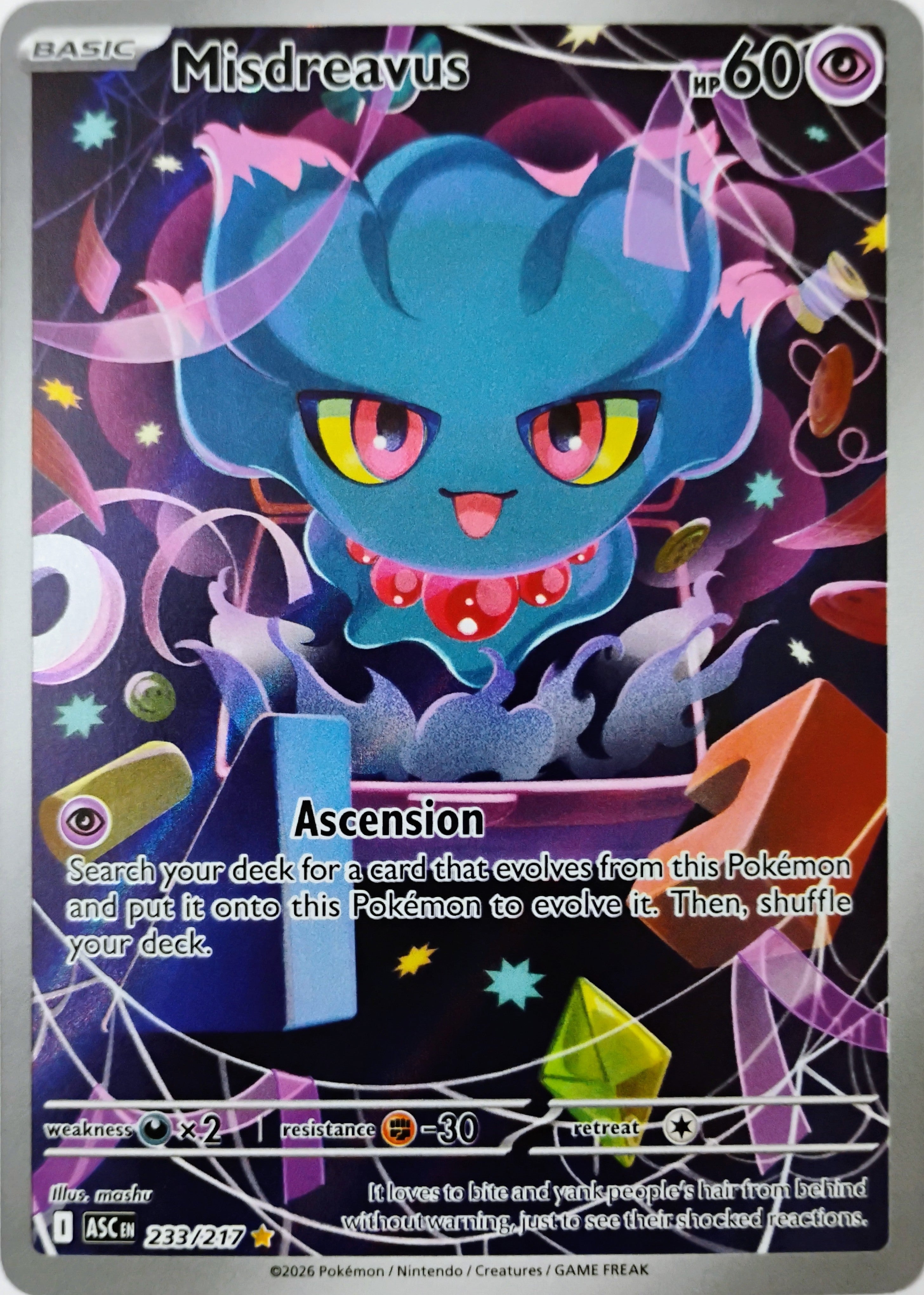 Pokémon tcg Misdreavus 233/217