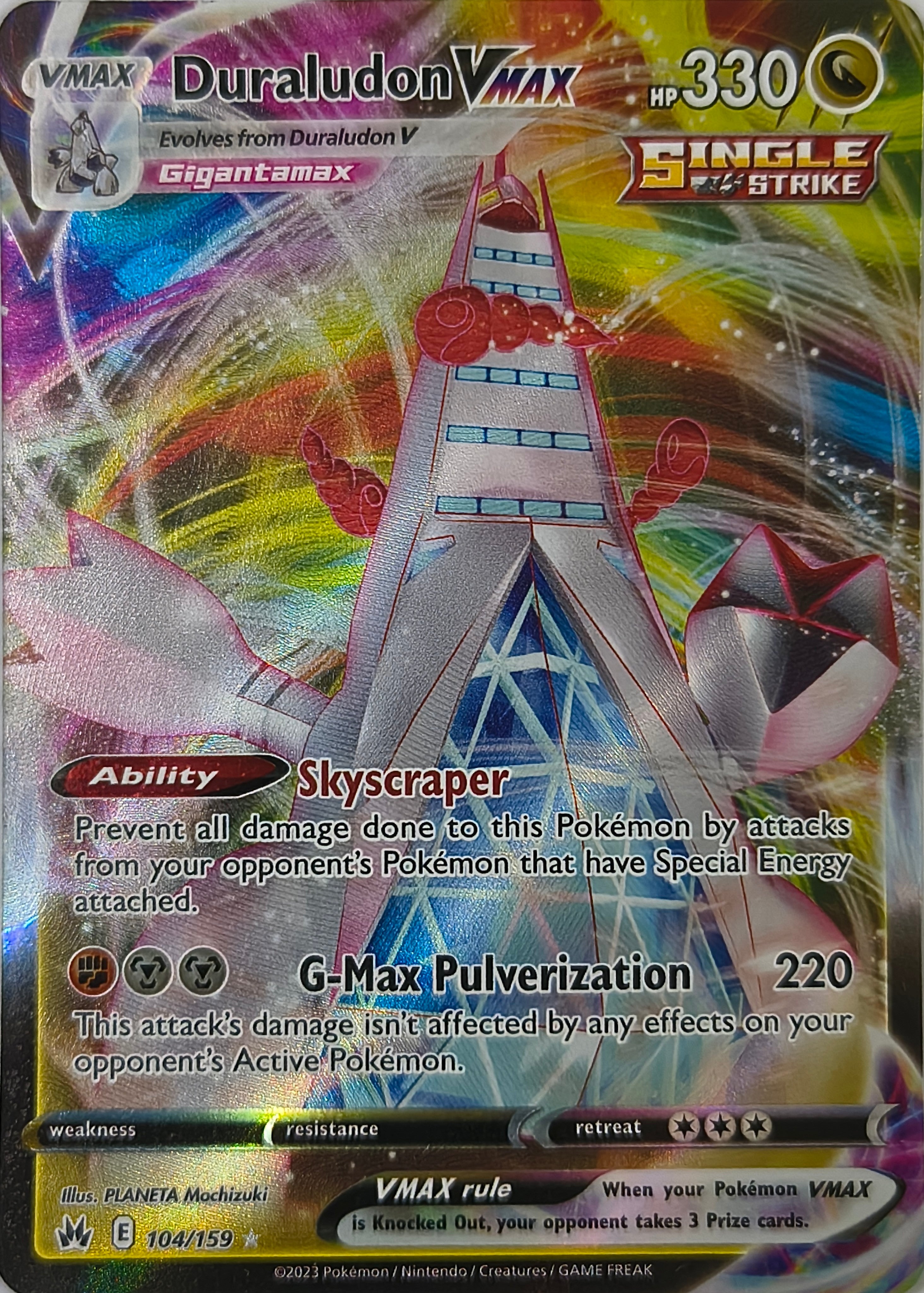 Pokémon tcg Duraludon Vmax 104/159