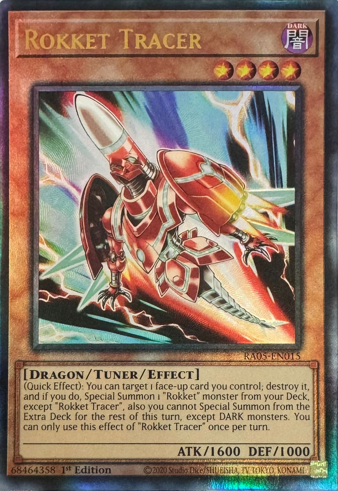 Yugioh! Rokket Tracer Ra05-en015 1st edition Ultimate