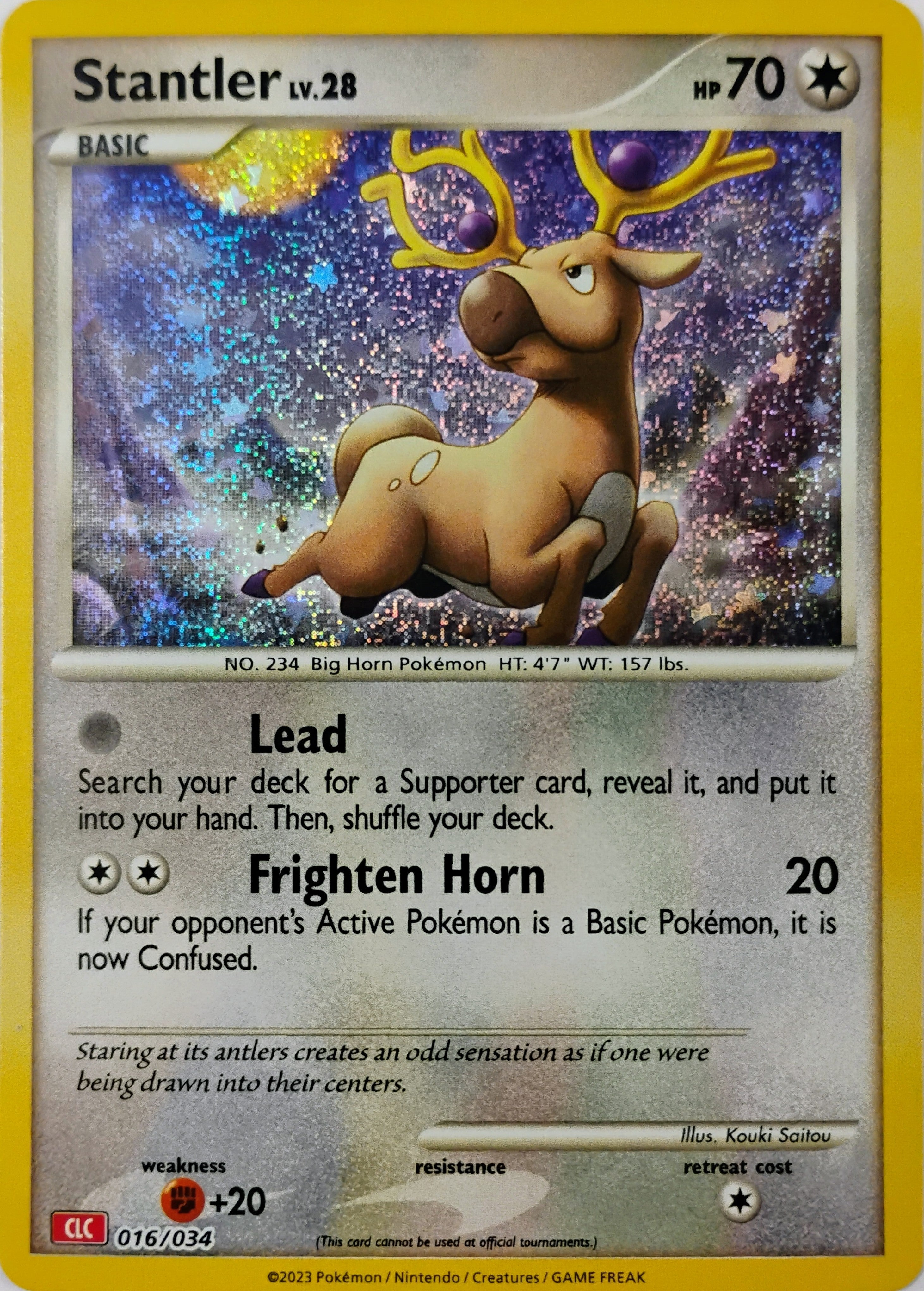 Pokémon tcg Stantler Lv28 016/035 Holo Cosmo (Clc)