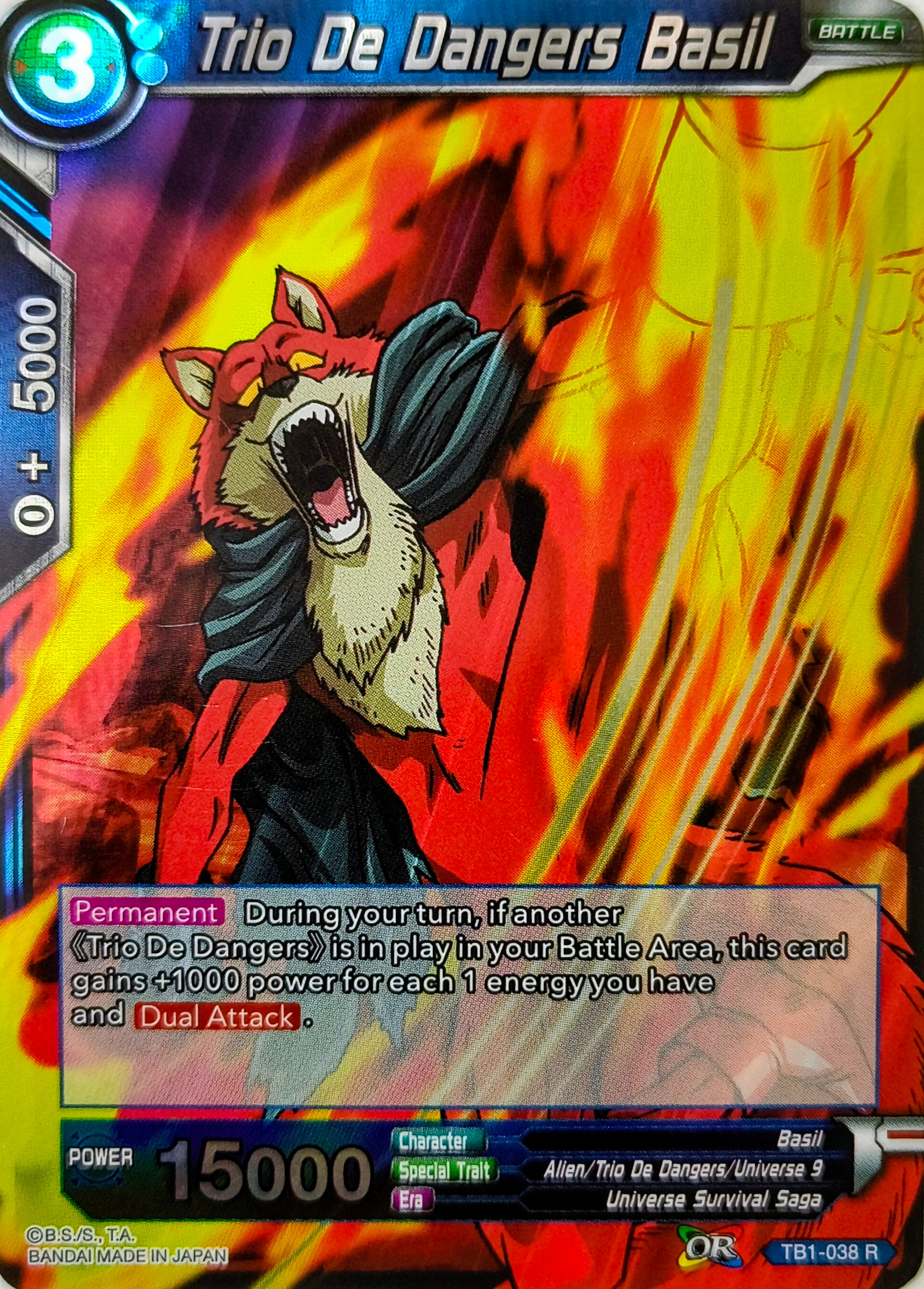 Dragón ball tcg Trio De Dangers Basil Tb1-038 Foil