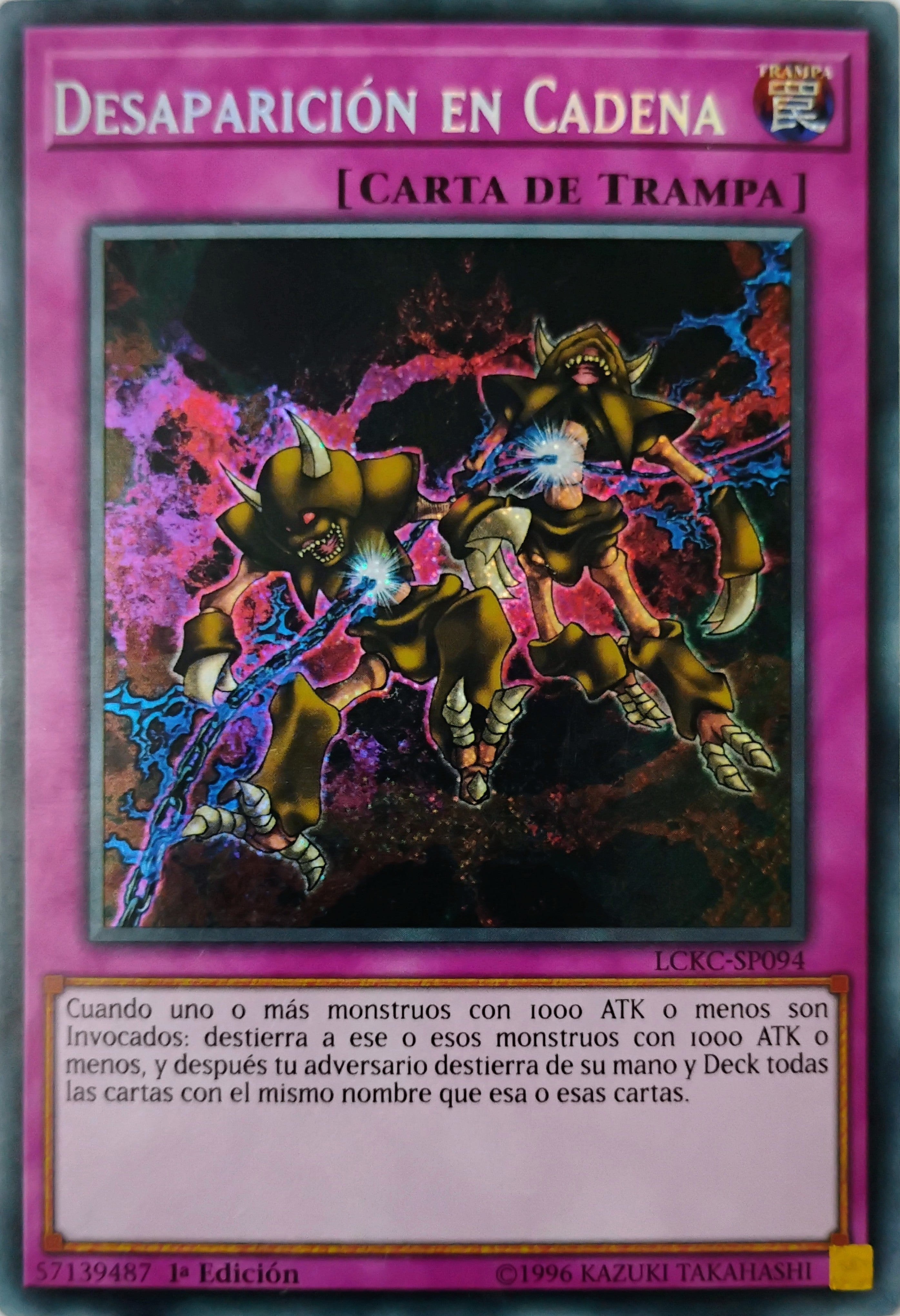 Yugioh! Desaparición En Cadena Lckc-sp094 Secreta