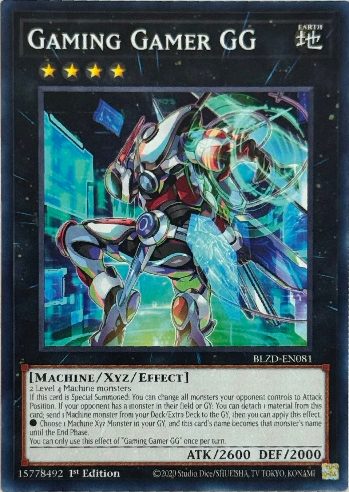 Yugioh! Gaming Gamer GG BLZD-EN081 1st Edition