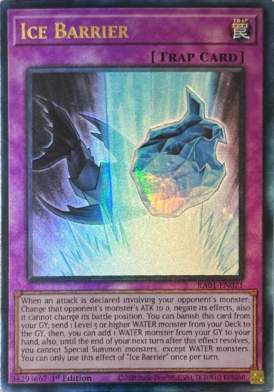 Yugioh! Ice Barrier RA01-EN071 1st Edition Ultimate