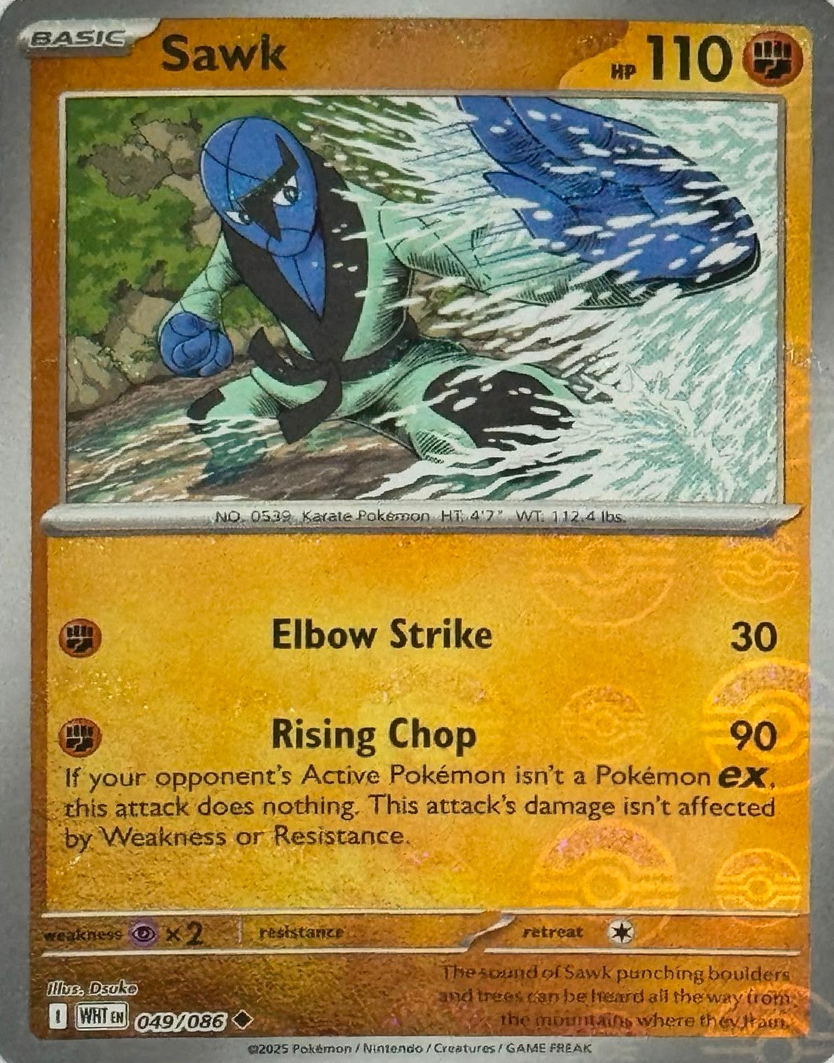 Pokémon Tcg Sawk 049/086 Poke Ball