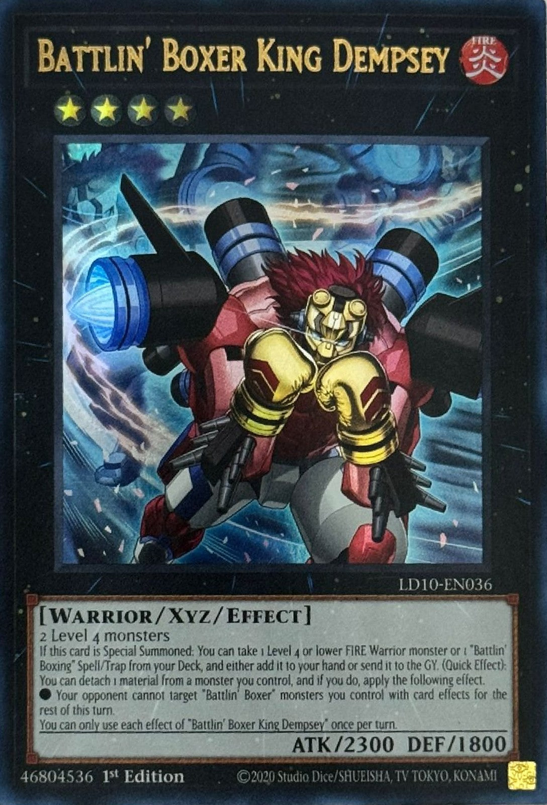 Yugioh! Battlin' Boxer King Dempsey LD10-EN036 1st Editon Ultra Rare