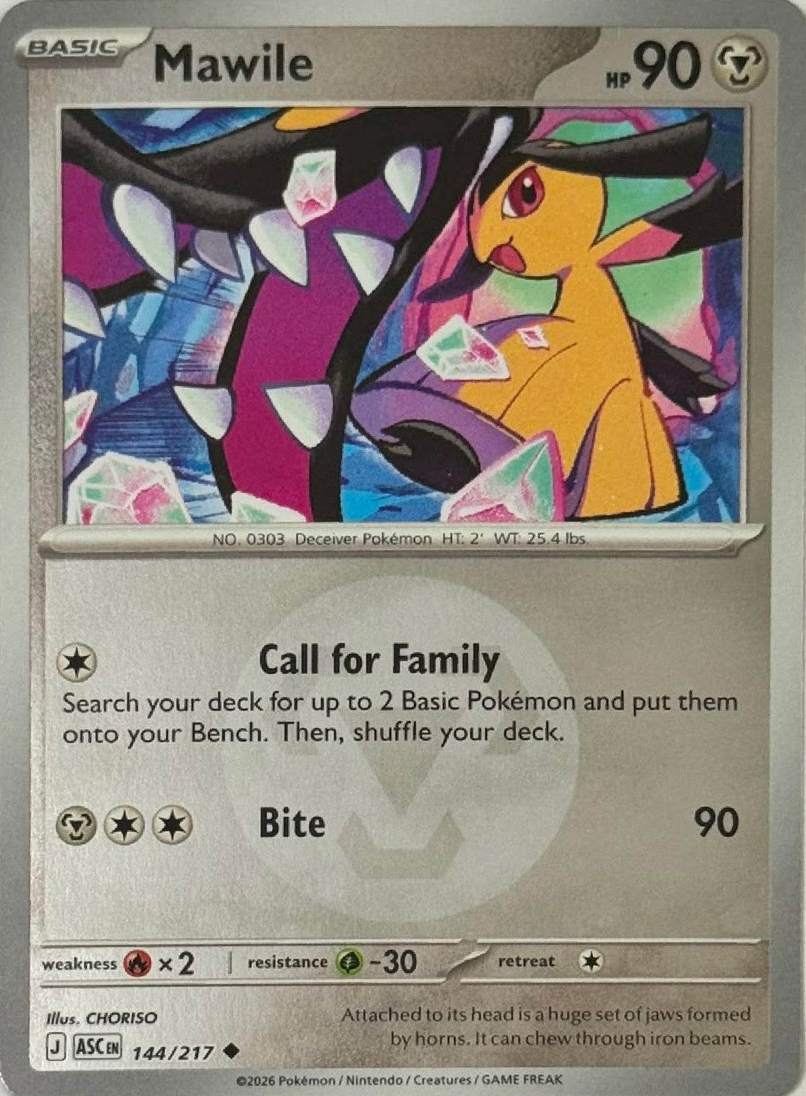 Pokémon Tcg Mawile 144/217 (Energy Símbol)