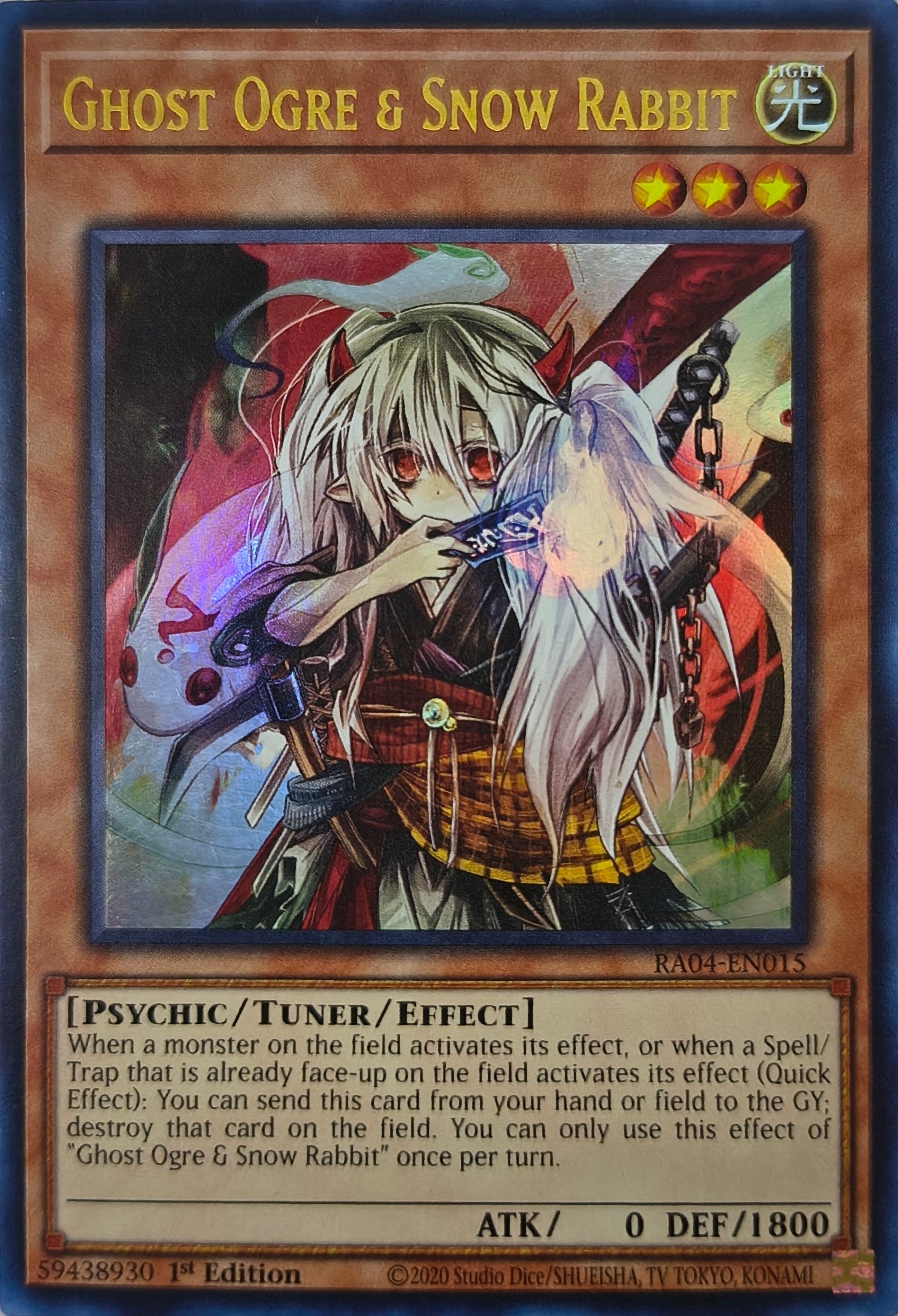 Yugioh! Ghost Ogre & Snow Rabbit Ra04-en015 1st edition Ultra Rare